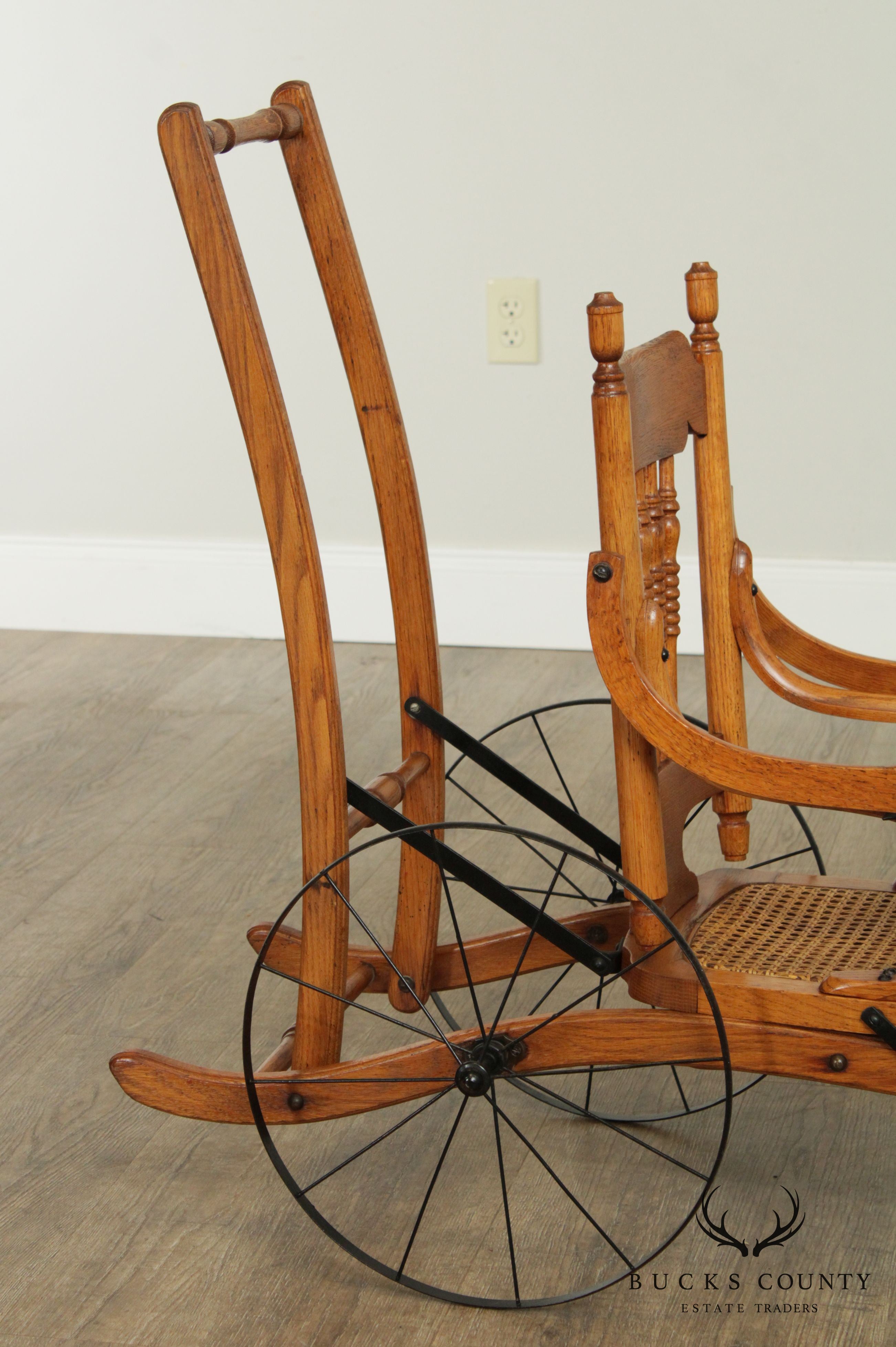 Antique Victorian Convertible High Chair Stroller