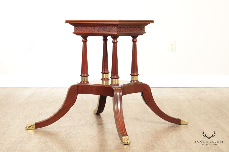 Craftique Regency Style Banded Mahogany Side Table