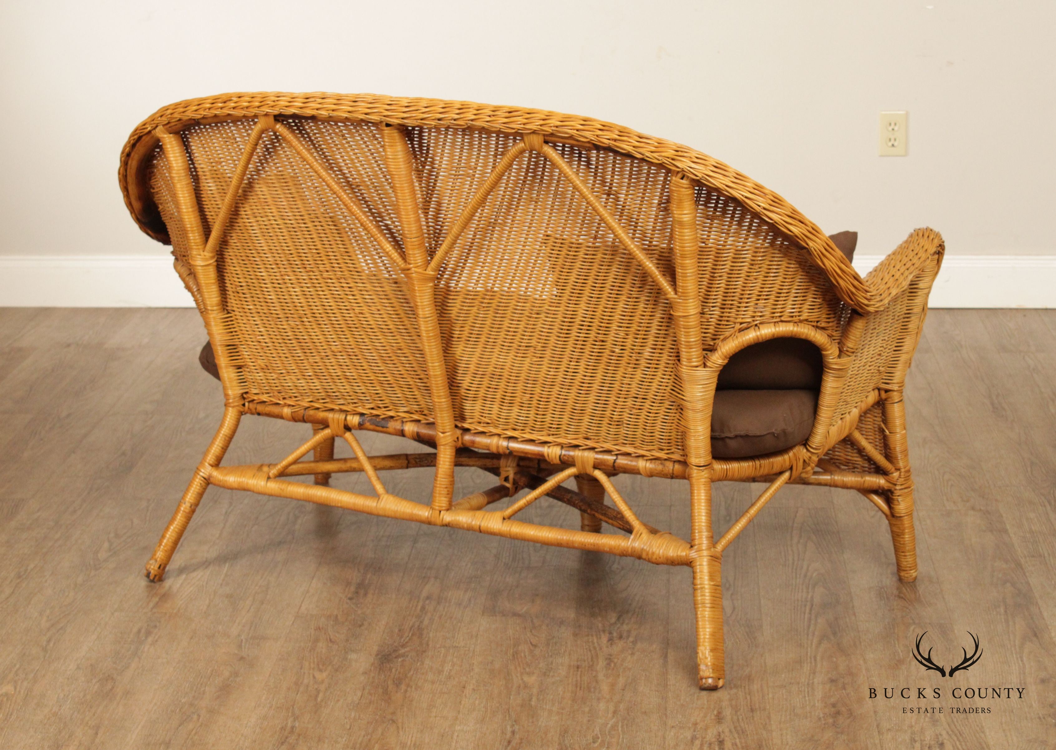 The Company Store Wicker Loveseat