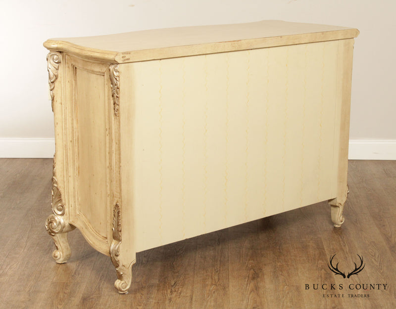 Jeffco French Louis XV Style Painted Serpentine Dresser