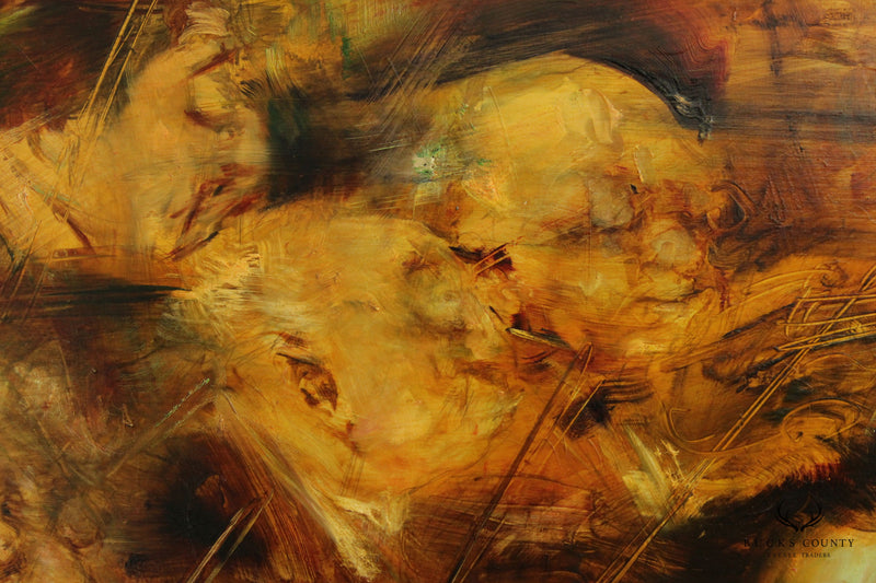 Mark Tochilkin 'Orchestra' Momental Original Oil Painting