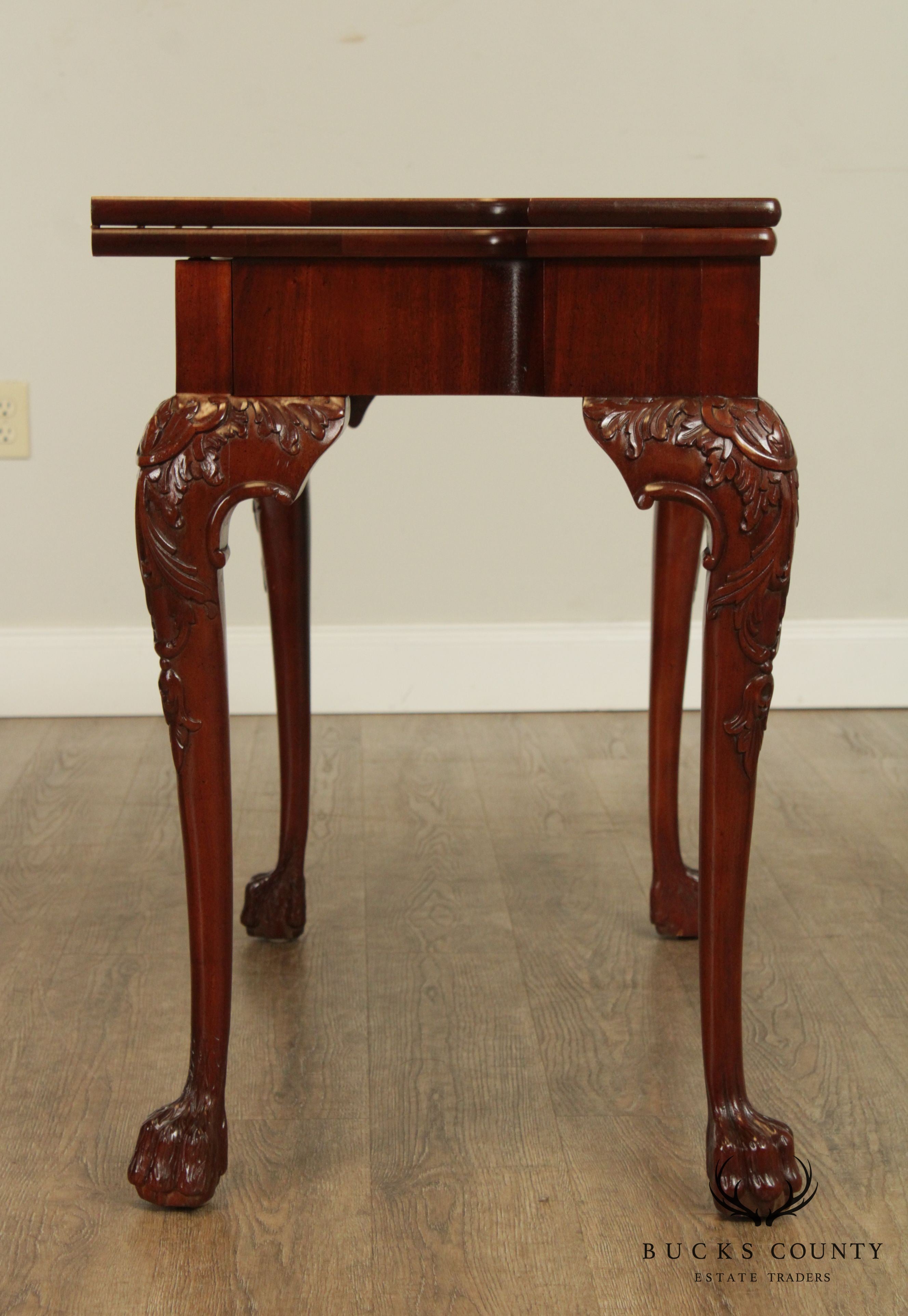 Chippendale Style Custom Quality Mahogany Game Table