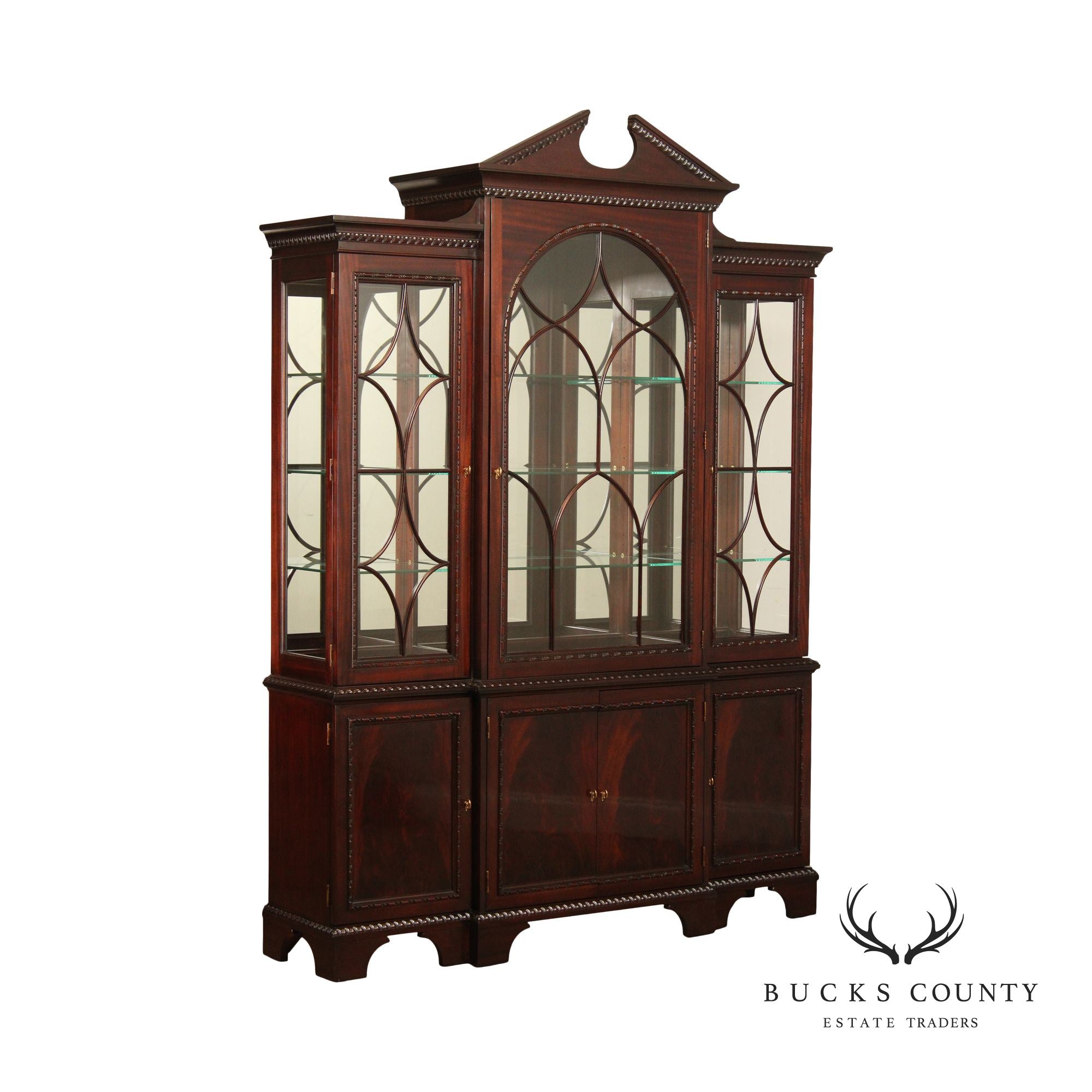 Hickory White American Masterpiece Collection Mahogany Breakfront China Cabinet