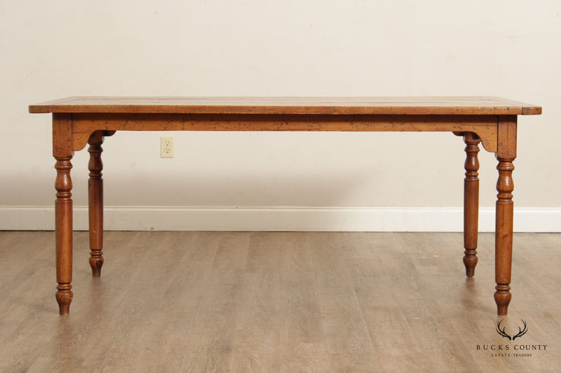 Farmhouse Style Rustic Pine Extendable Dining Table Bucks County Estate Traders
