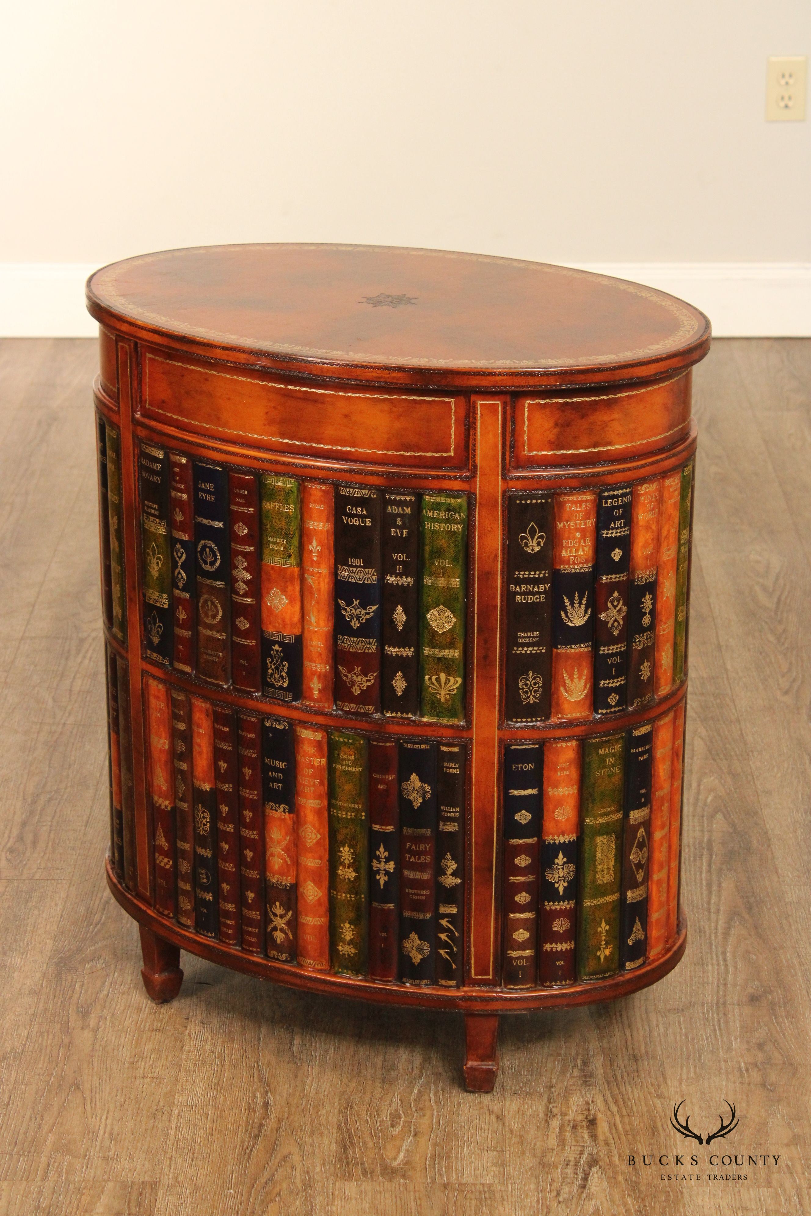 Maitland Smith English Regency Style Mahogany Oval Side Table