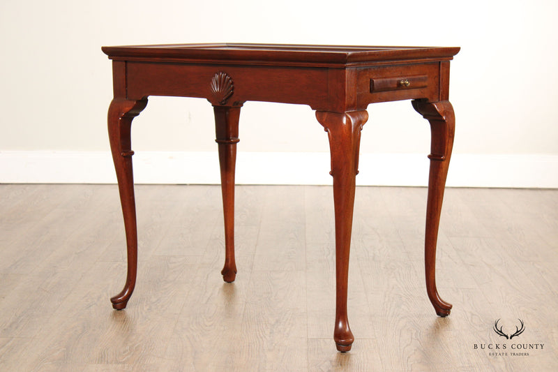Queen Anne Style Mahogany Tea Side Table
