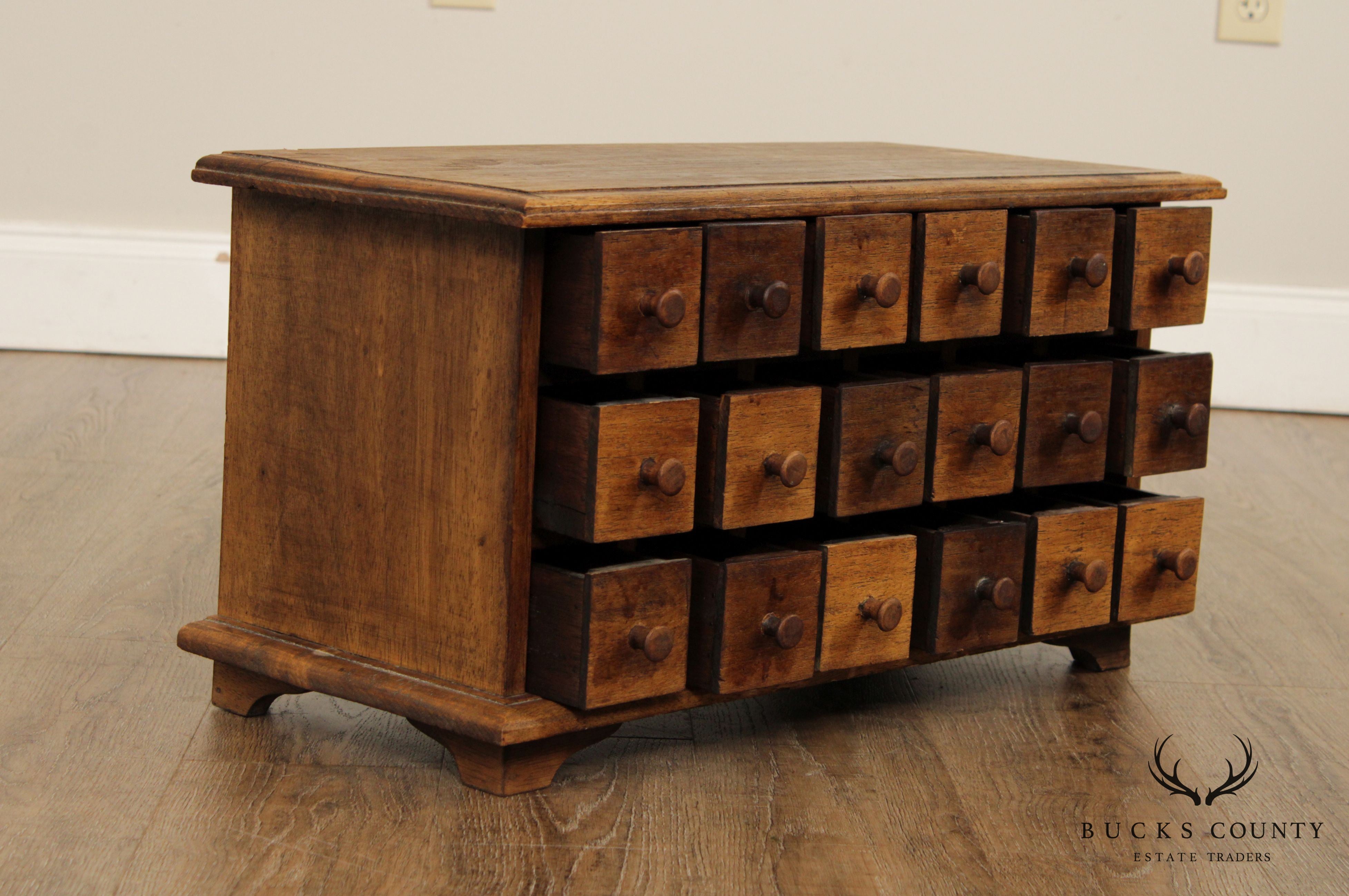 Vintage 18 Drawer Hardwood Apothecary Chest