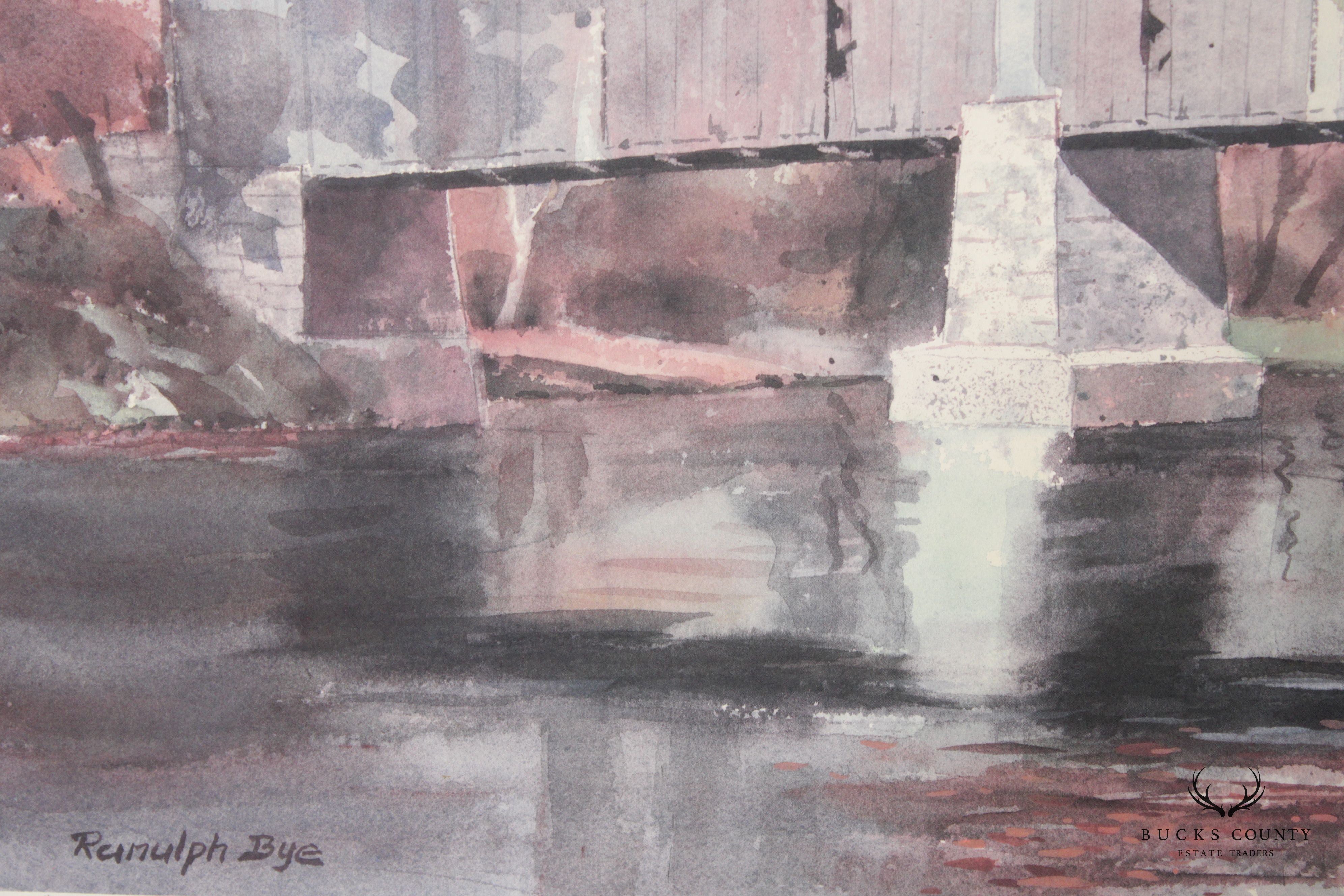 Ranulph Bye Bucks County Covered Bridge Watercolor Print