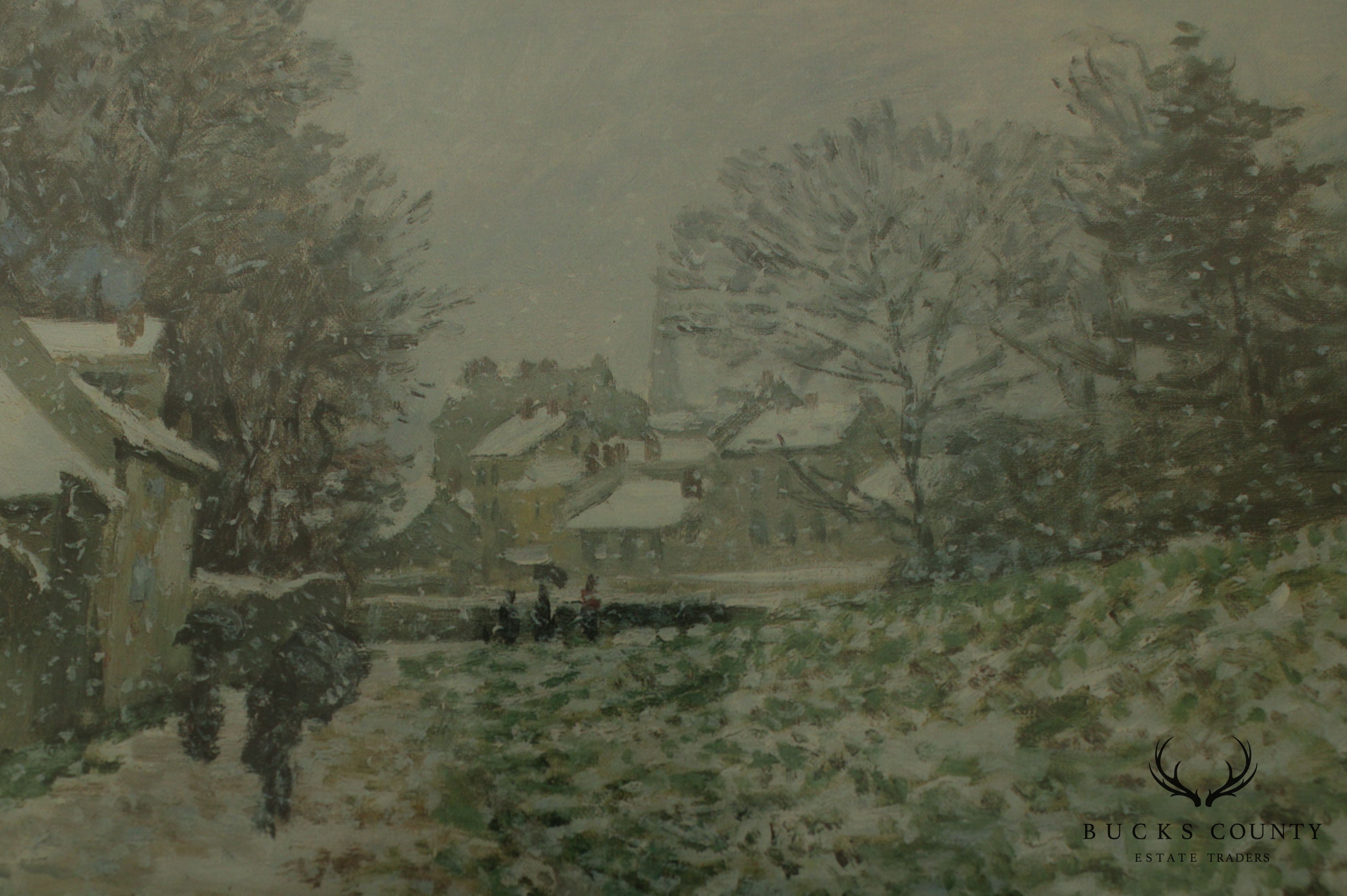 Custom Framed Impressionist Art Print Winter Scene