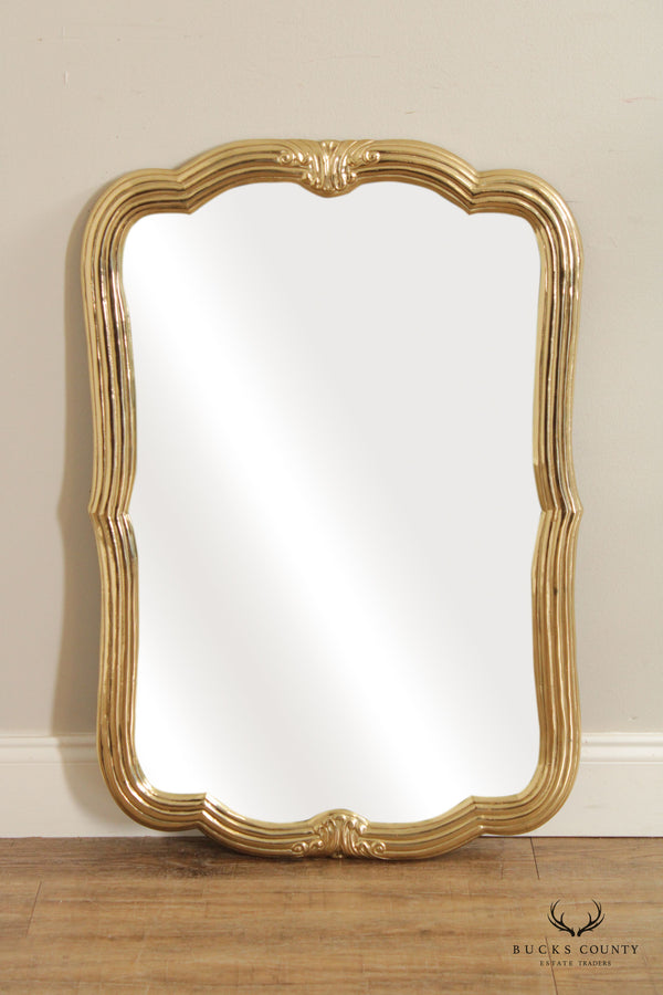 Decorative Crafts Inc. Hollywood Regency Lacquered Brass Wall Mirror
