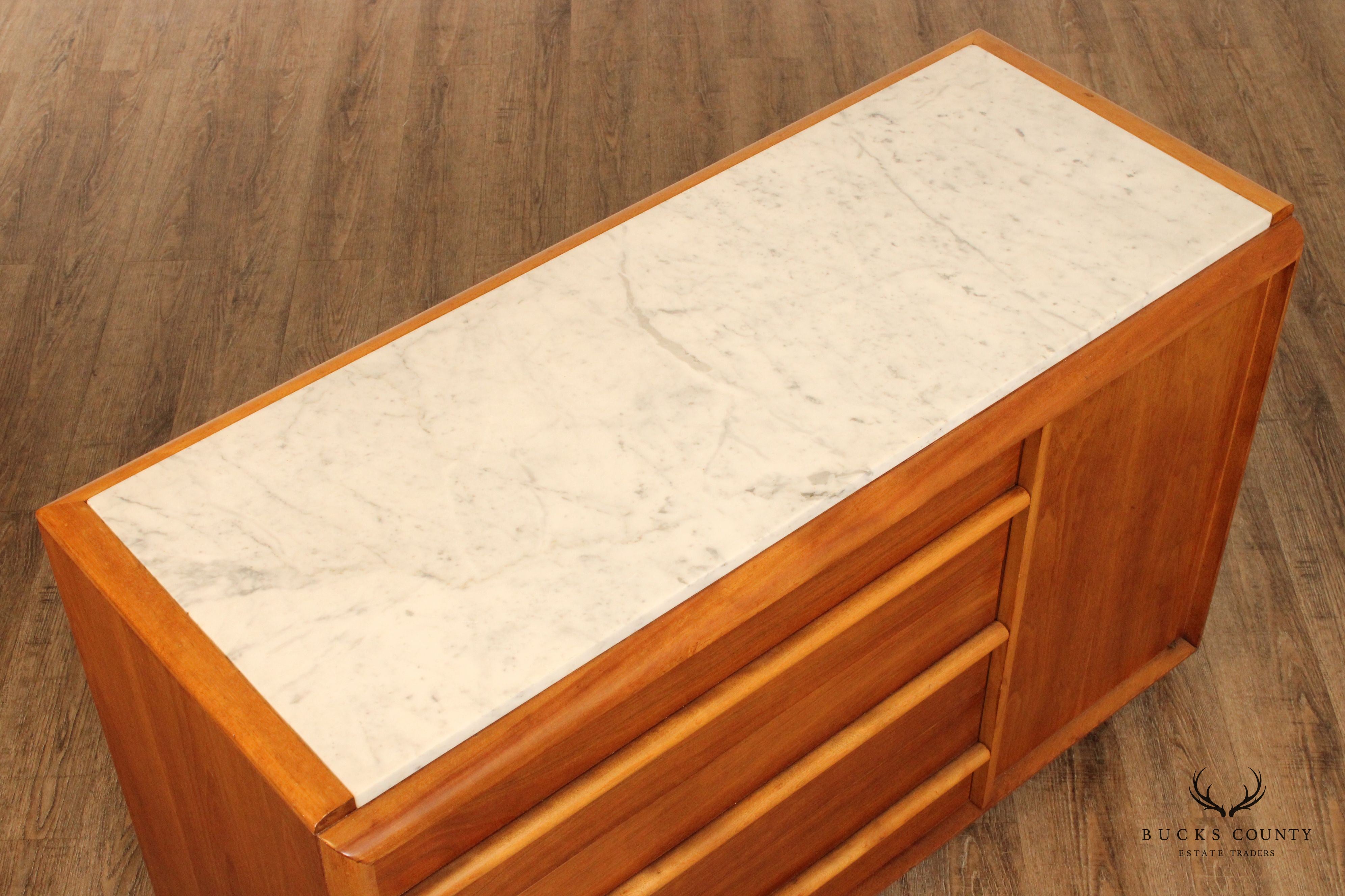 Widdicomb T.H. Robsjohn-Gibbings Mid Century Modern Marble Top Sideboard