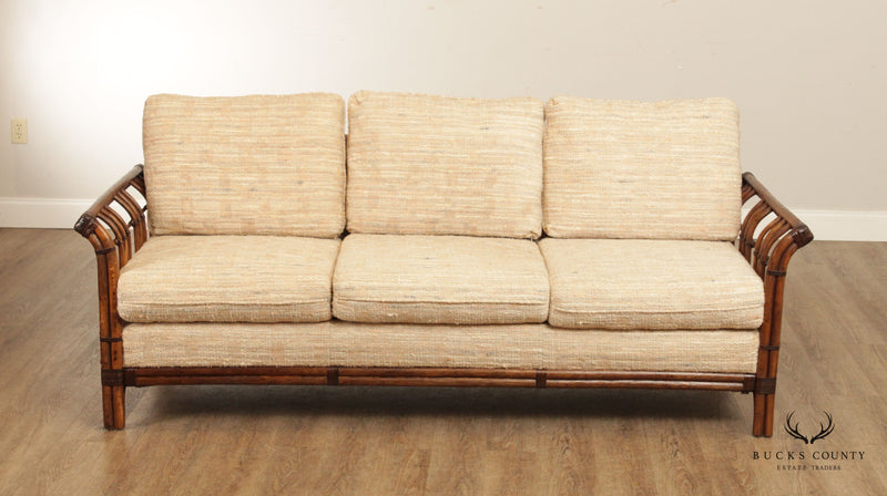 Alexvale Vintage Rattan Upholstered Sofa