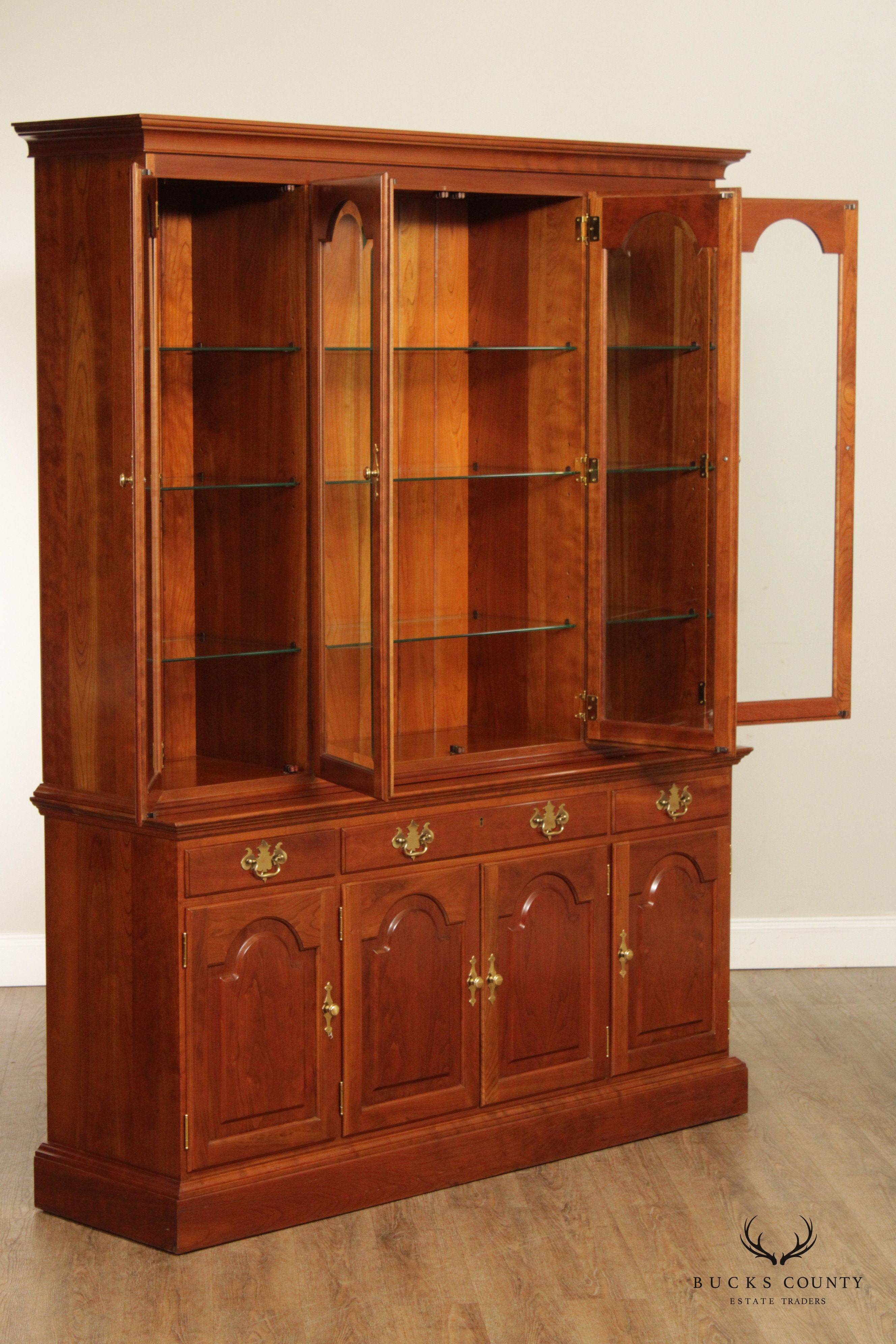 Stickley Chippendale Style Cherry China Cabinet