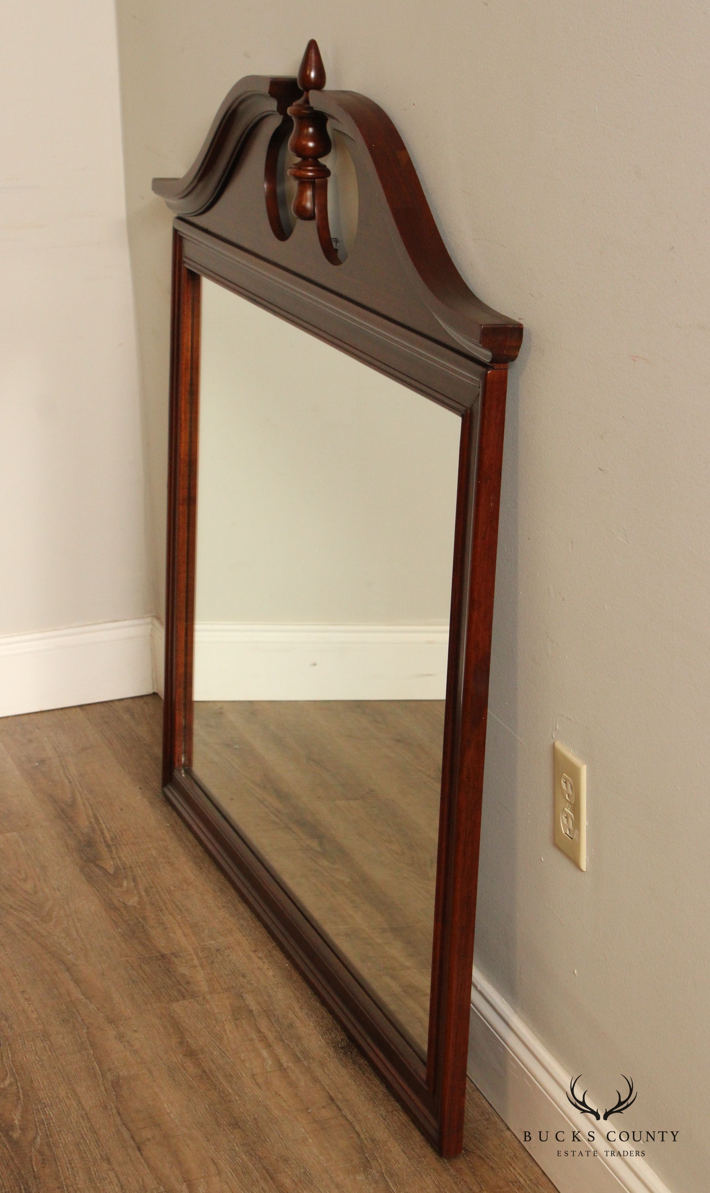 Crescent Chippendale Style Cherry Dresser Mirror