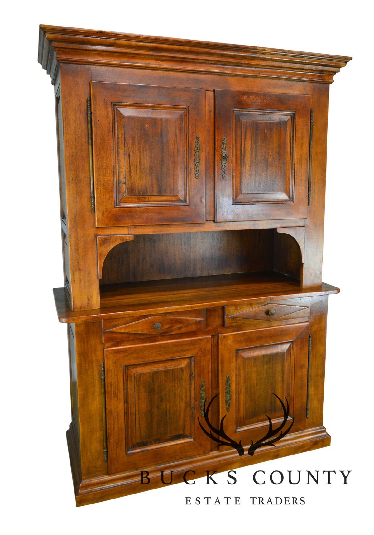 Italian Walnut Large Stepback Cupboard