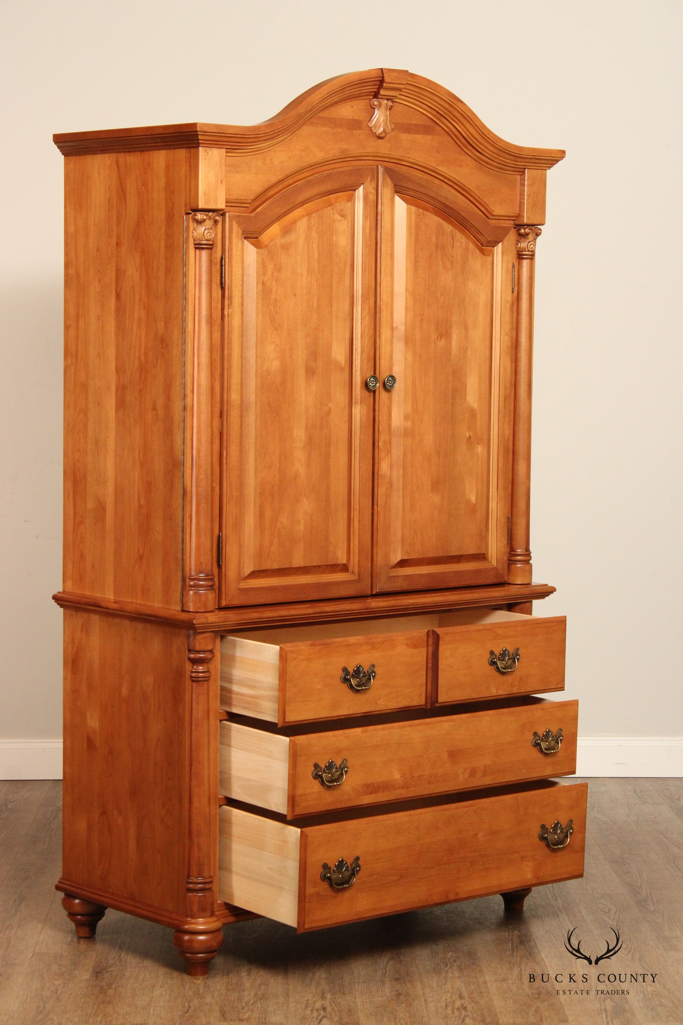 Mobel Inc. Traditional Solid Maple Armoire