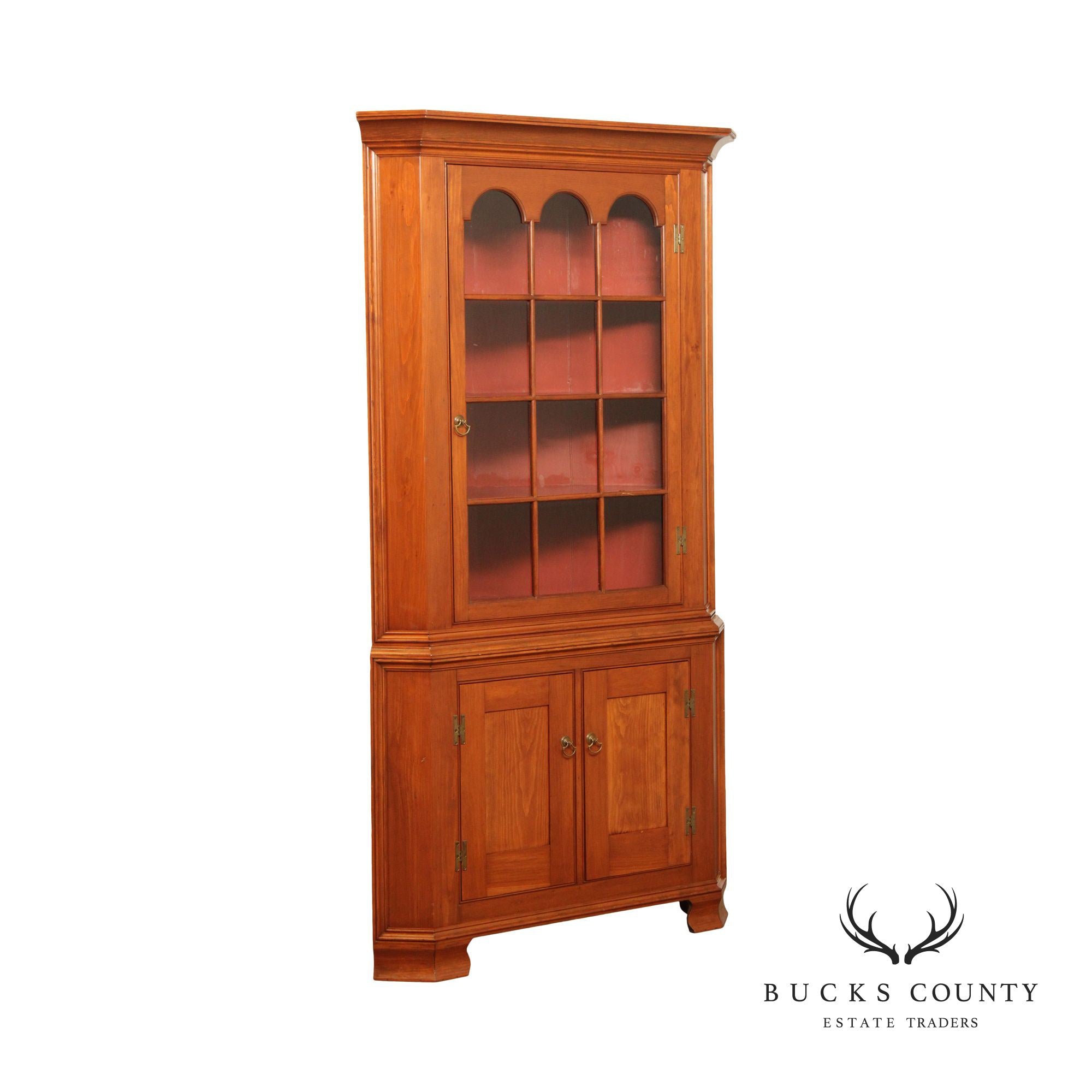 Wayne Kramer Farmhouse Style Two-Piece Corner Cabinet