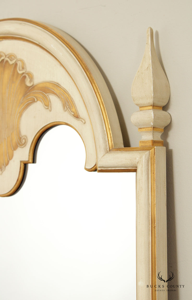 John Widdicomb Venetian Style Partial Gilt Painted Wall Mirror