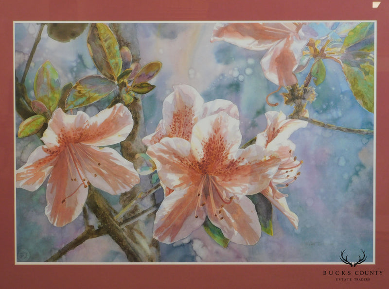 Mary Booth Cabot Azaleas Fine Art Lithograph of Original Watercolor