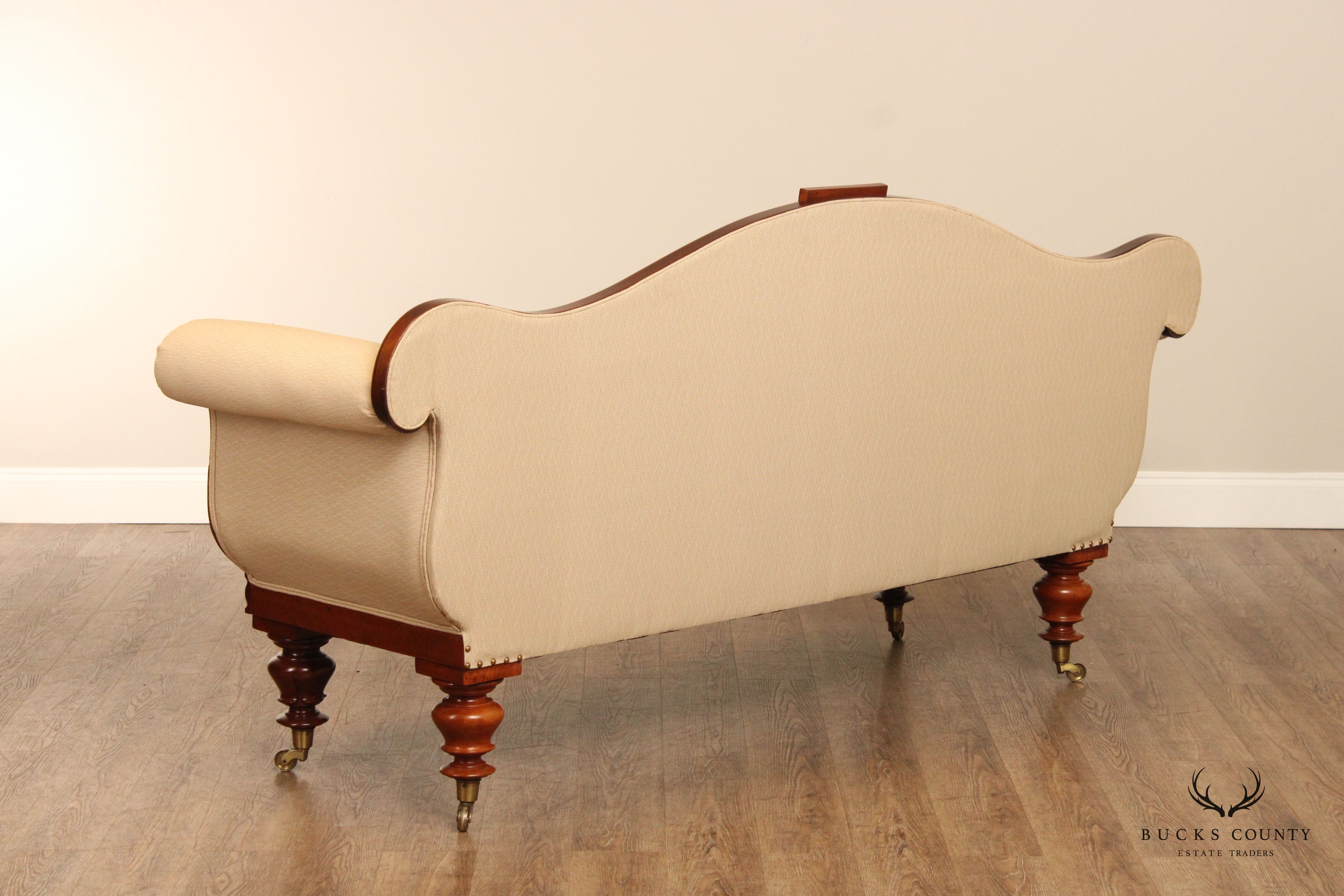 English Regency Carved Mahogany Sofa