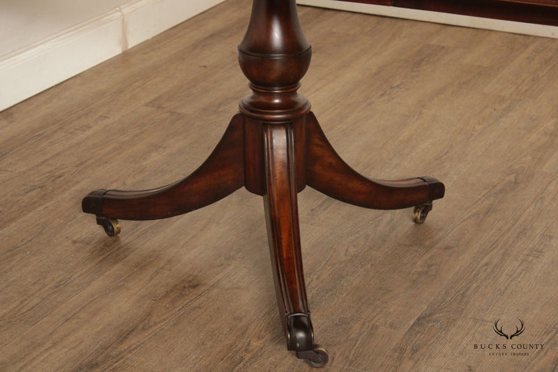 Maitland Smith English Regency Style Mahogany Double Pedestal Dining Table