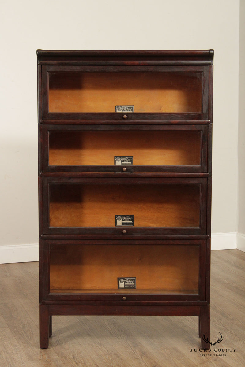 Viking Antique Four Stack Mahogany Barrister Bookcase