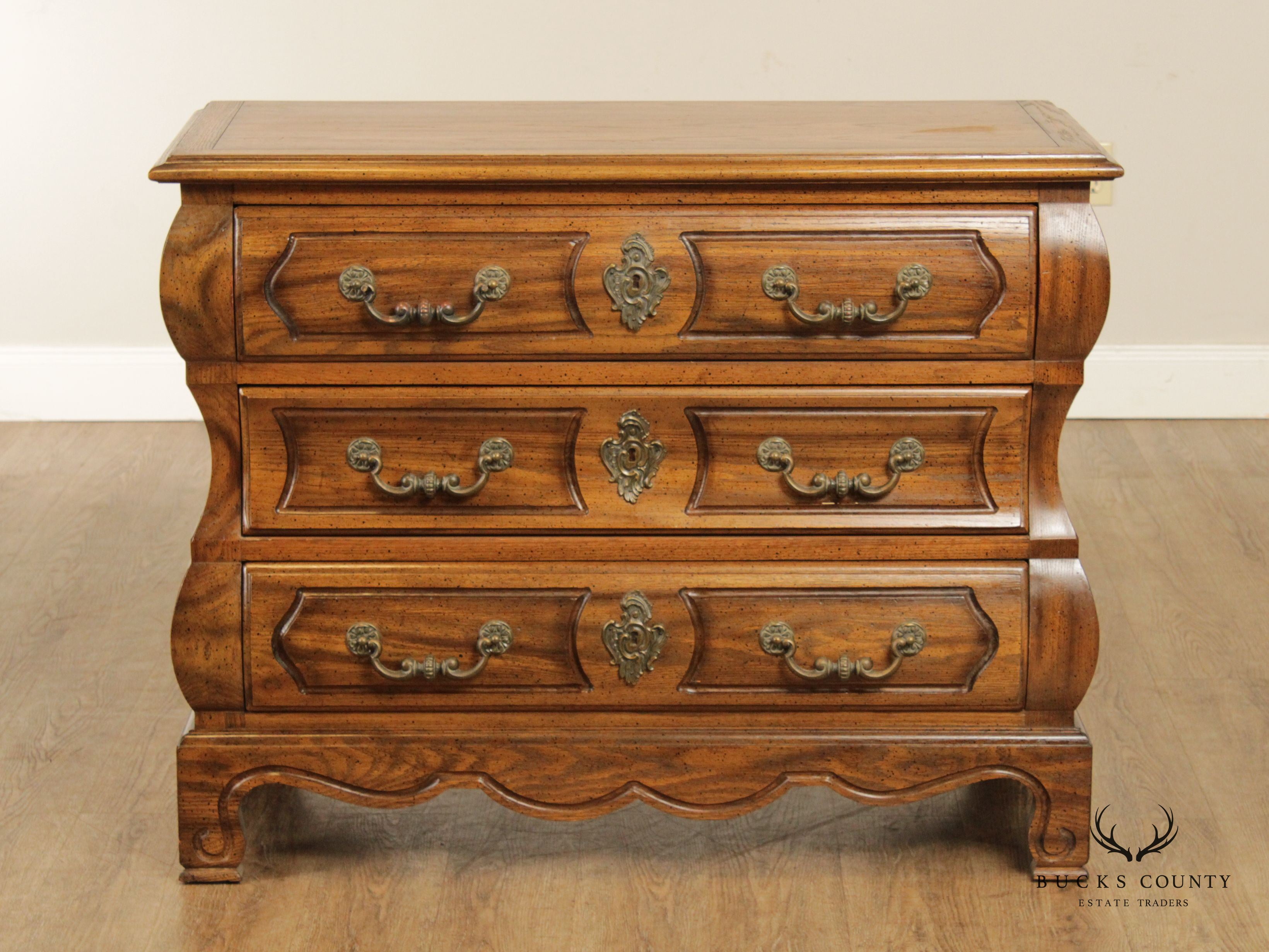 Century Furniture Baroque Style Bombe Chest of Drawers