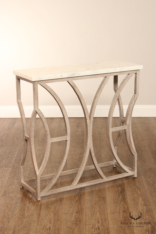 Gabby Furniture 'Helen' Cerused Oak Marble Top Narrow Console Table