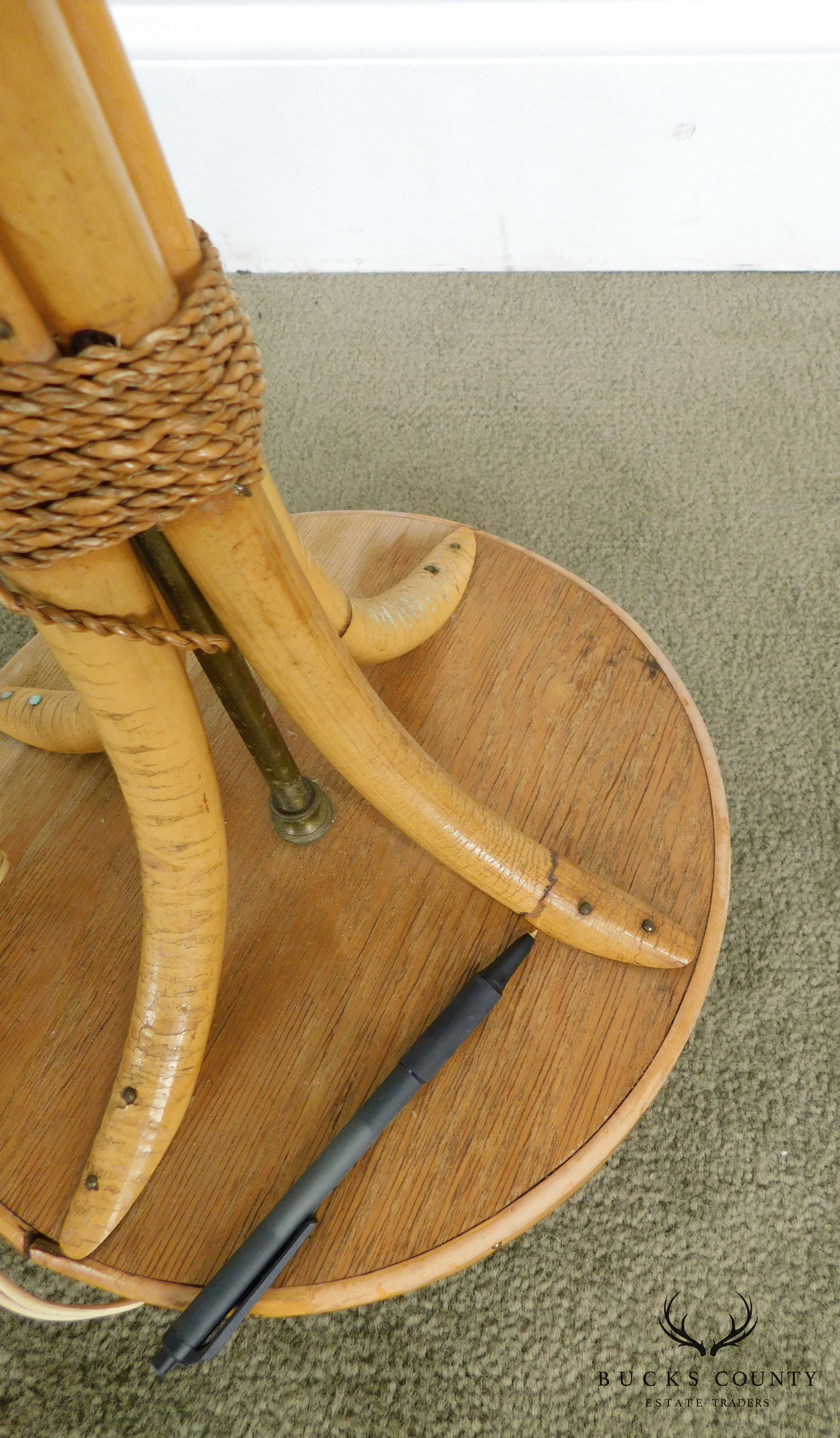 Vintage 1950's Bamboo Table Lamp