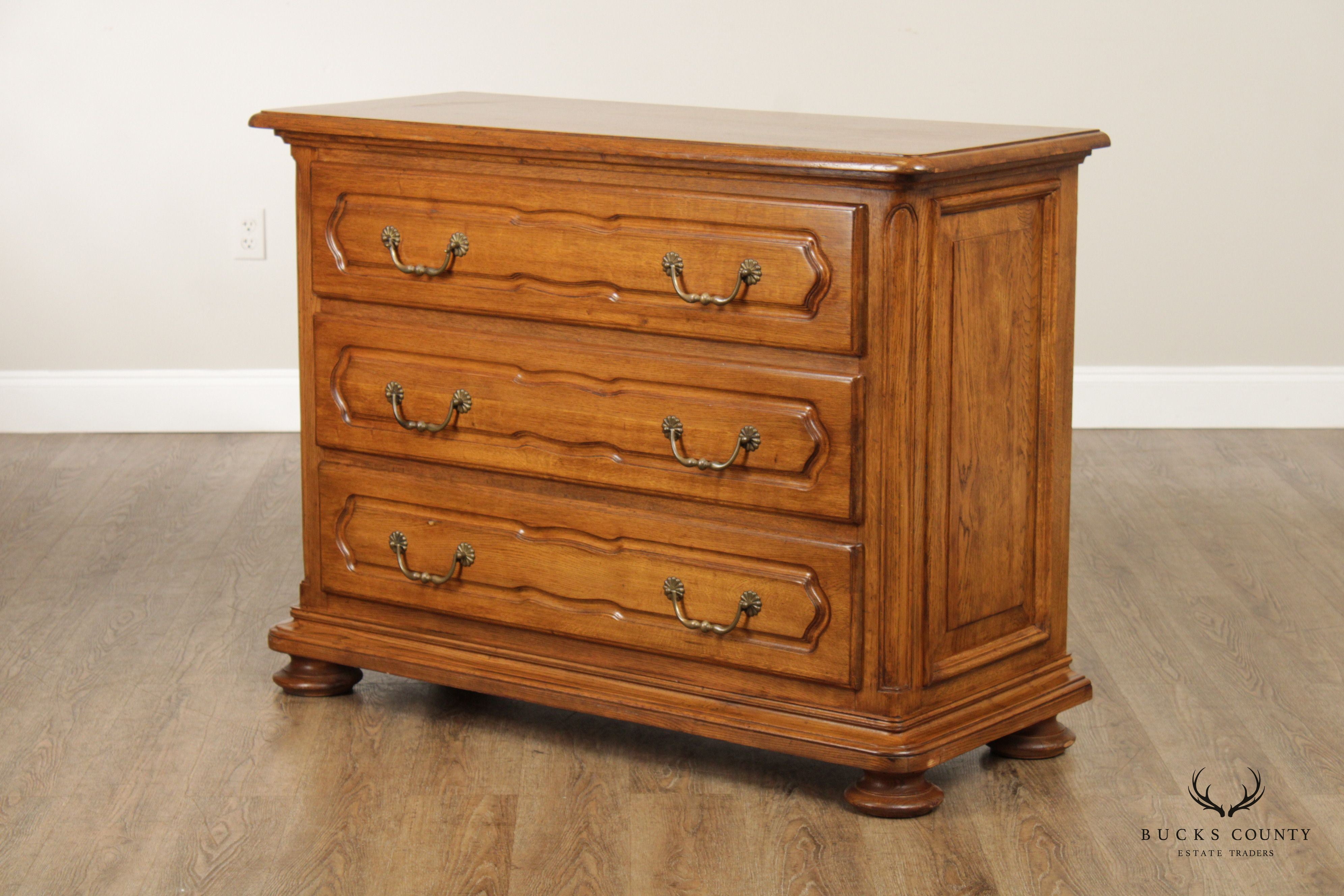 Tuscan Italian Style Carved Oak Chest of Drawers