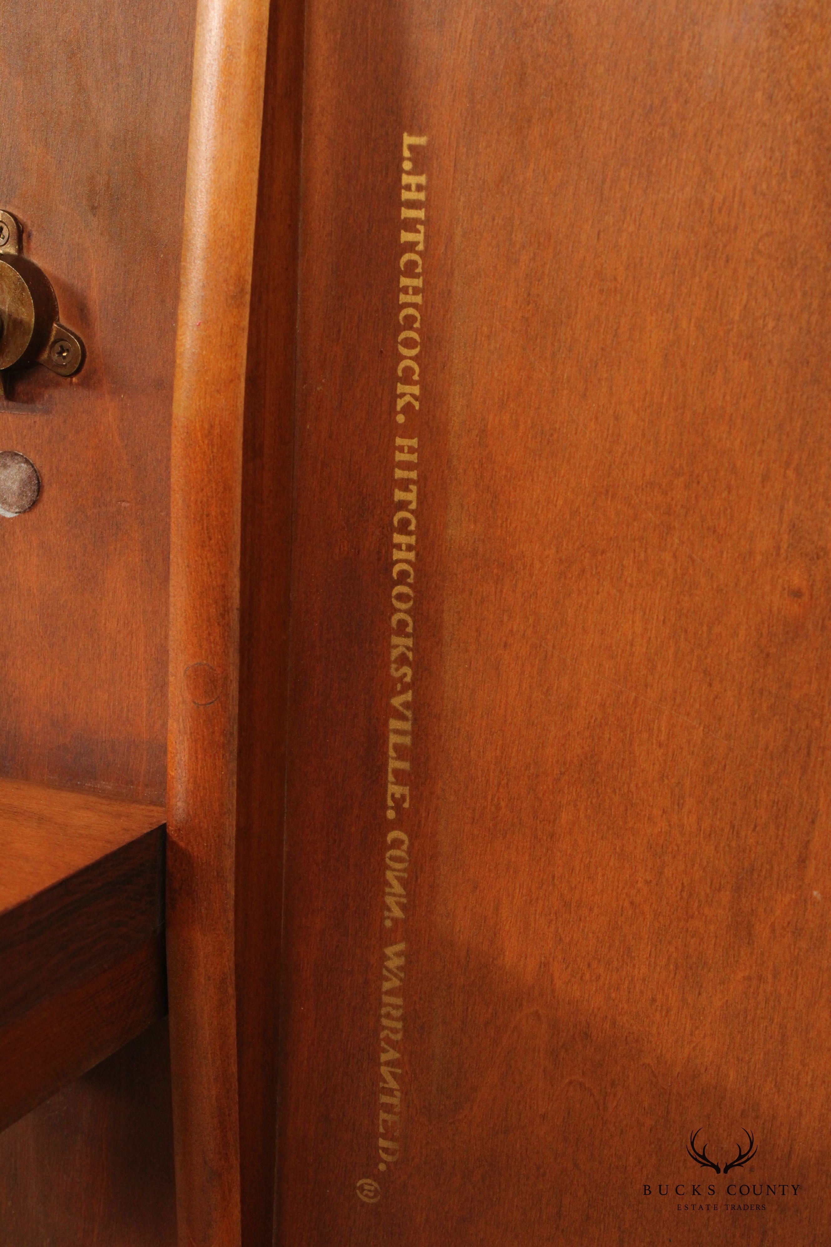 L. Hitchcock Federal Style Eagle Stenciled  Tilt-Top Table