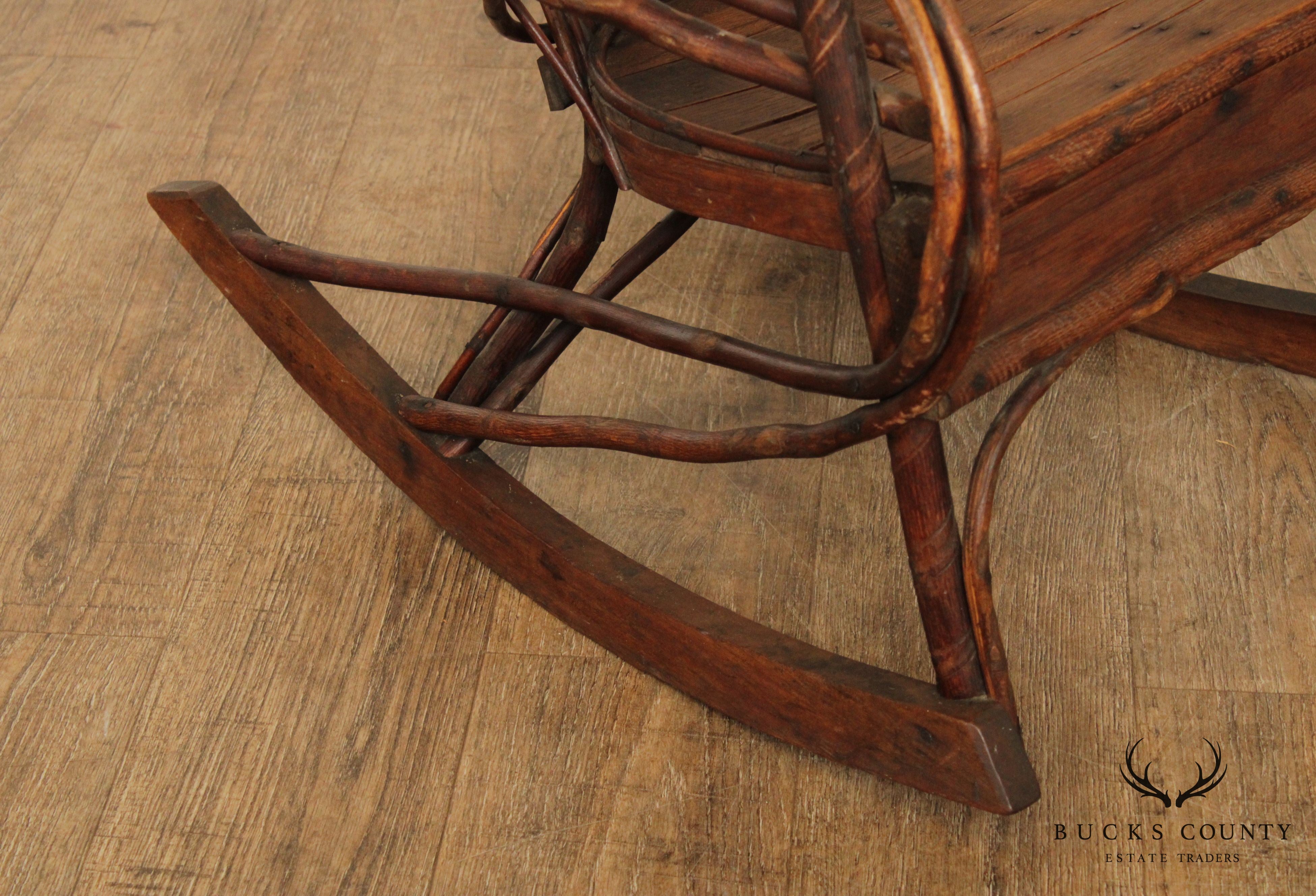 Antique Bentwood Children Rocking Chair