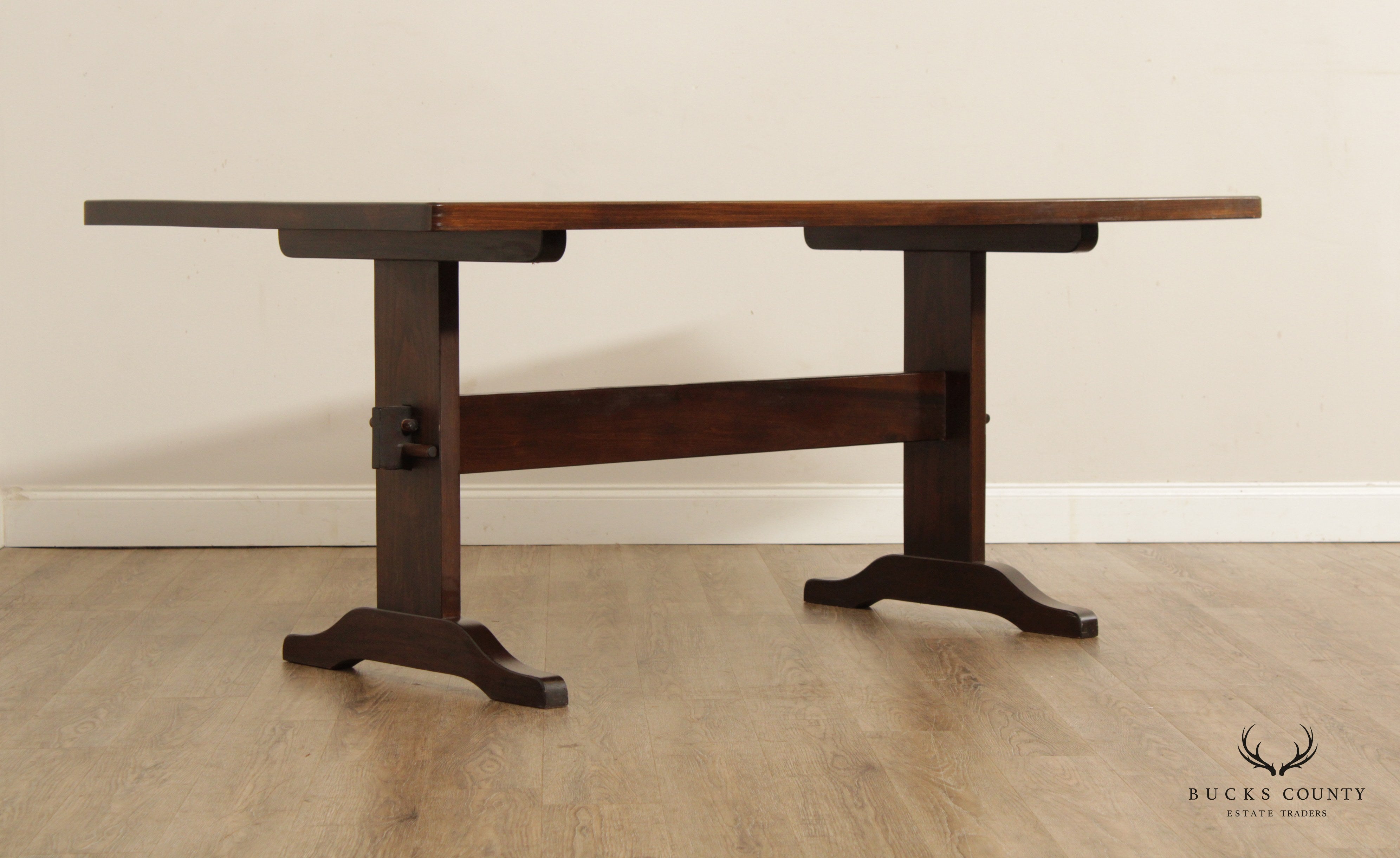 Shaker Style Custom Crafted Trestle Dining Table