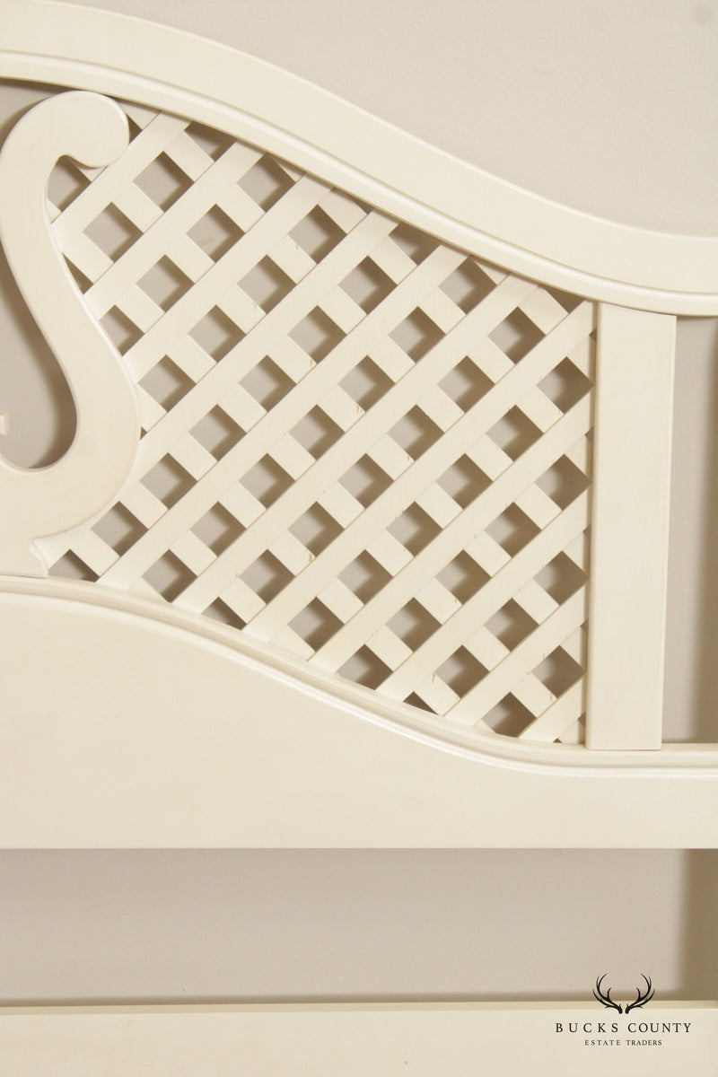 French Provincial Style Queen Size Trellis Headboard