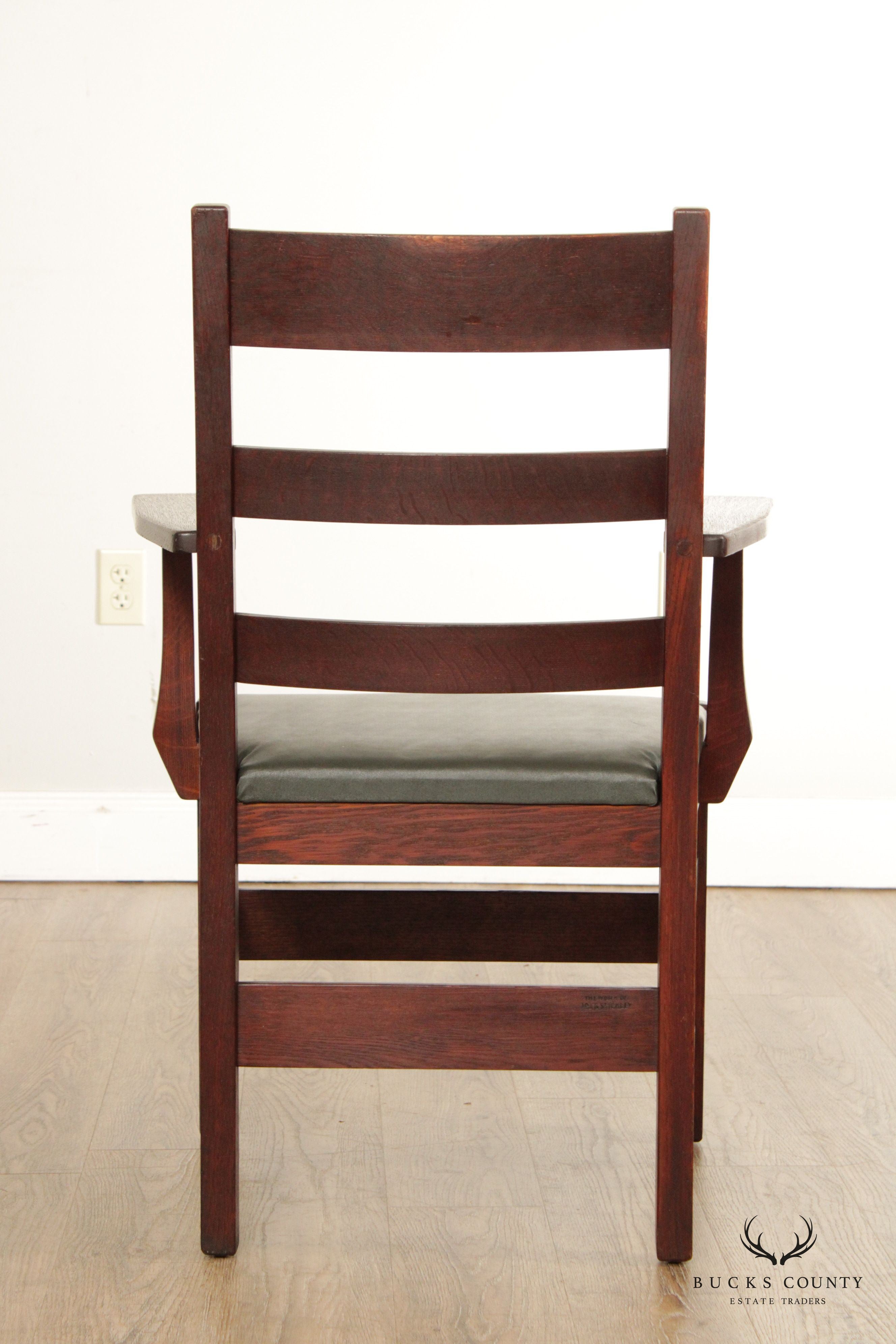 L. & J.G. Stickley Antique Mission Oak Armchair