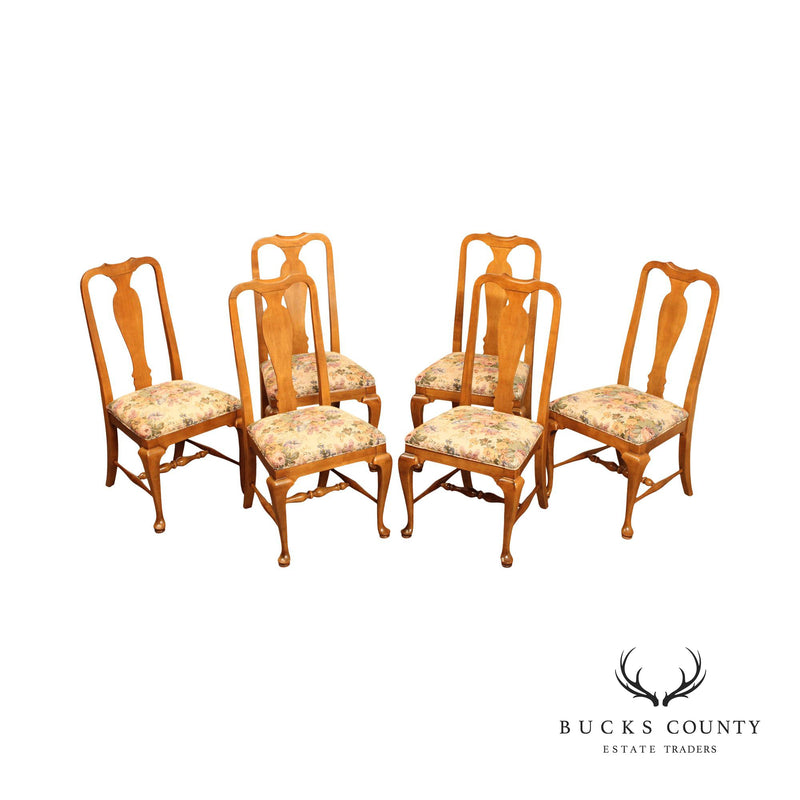 Ethan Allen 'Circa 1776' Set of Six Maple Dining Chairs