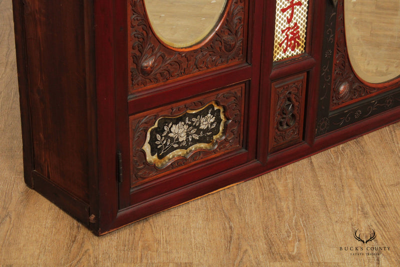 Antique Chinese Carved and Decorated Credenza