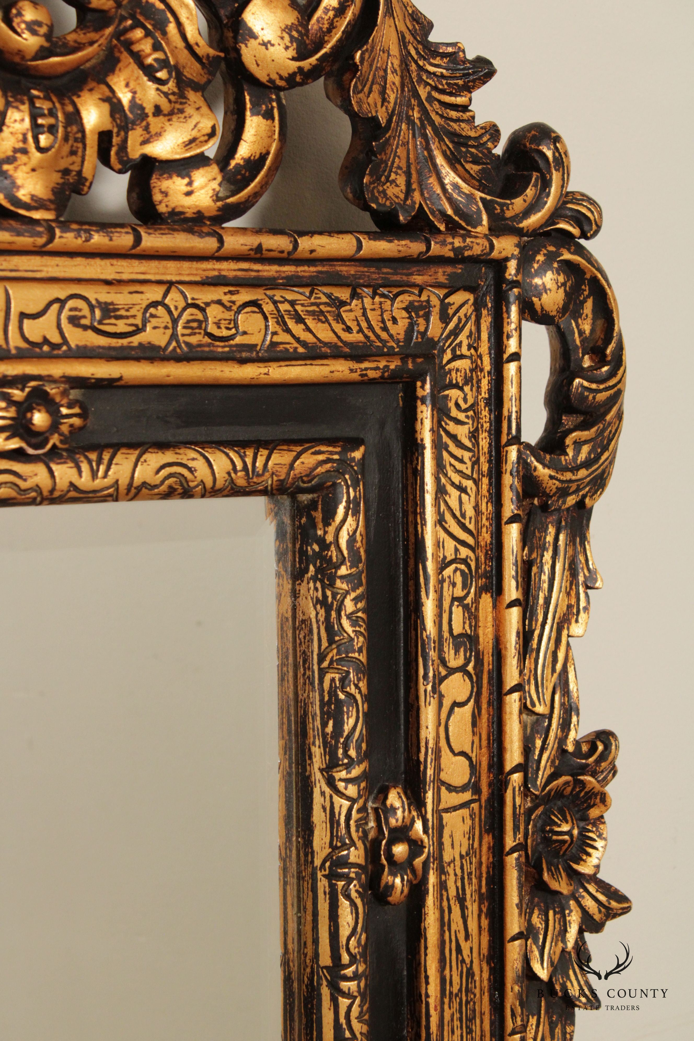 John Richard Rococo Style Large Gilt Gold Wall Mirror