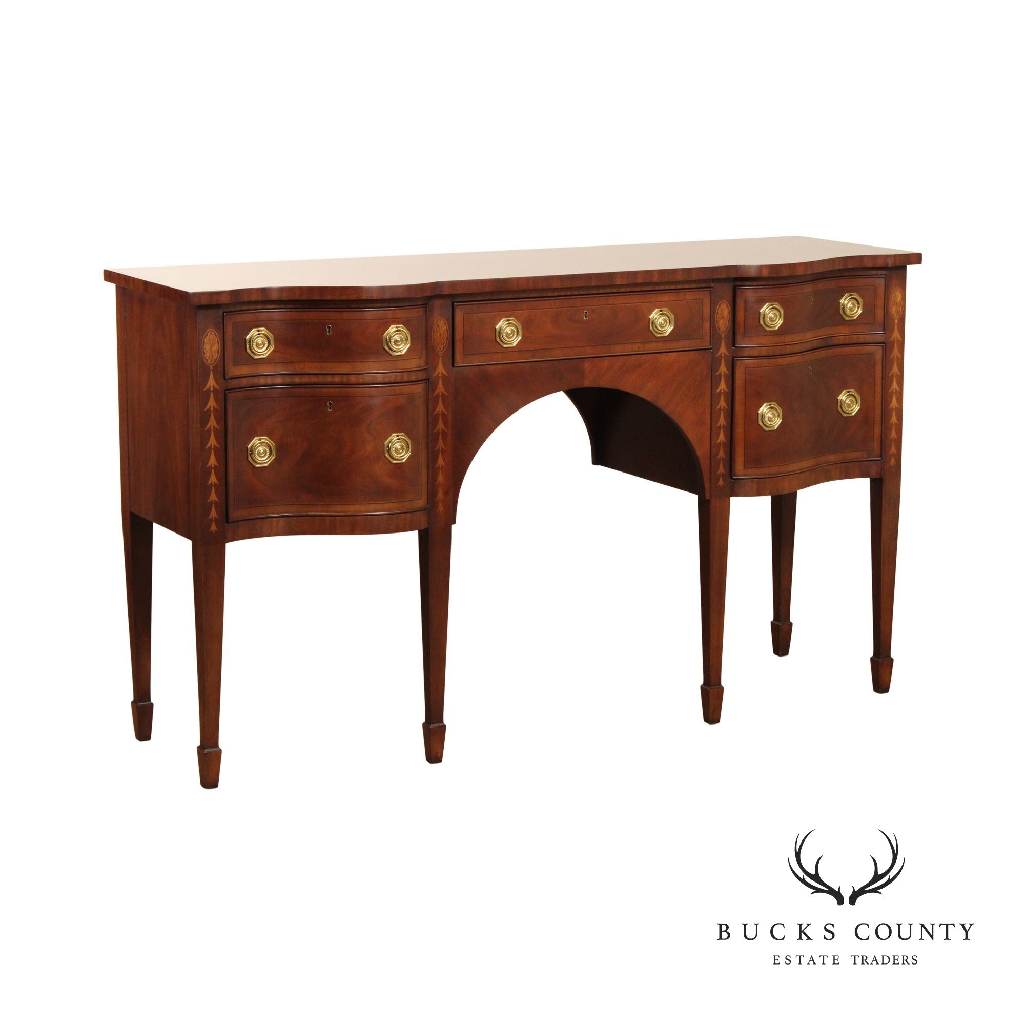 EJ Victor Federal Style Inlaid Mahogany Sideboard