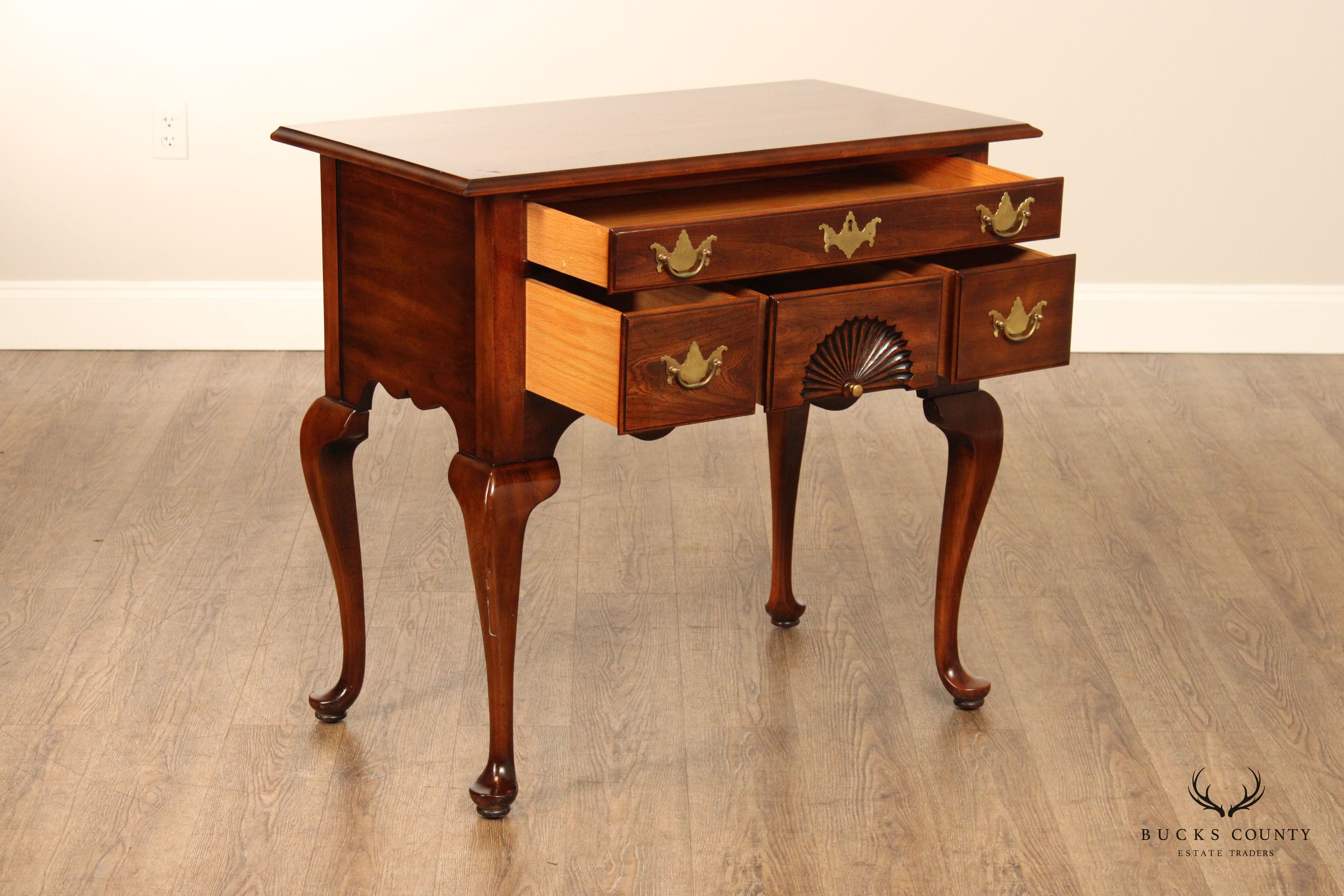 Statton Queen Anne Style Bicentennial Collection Cherry Lowboy