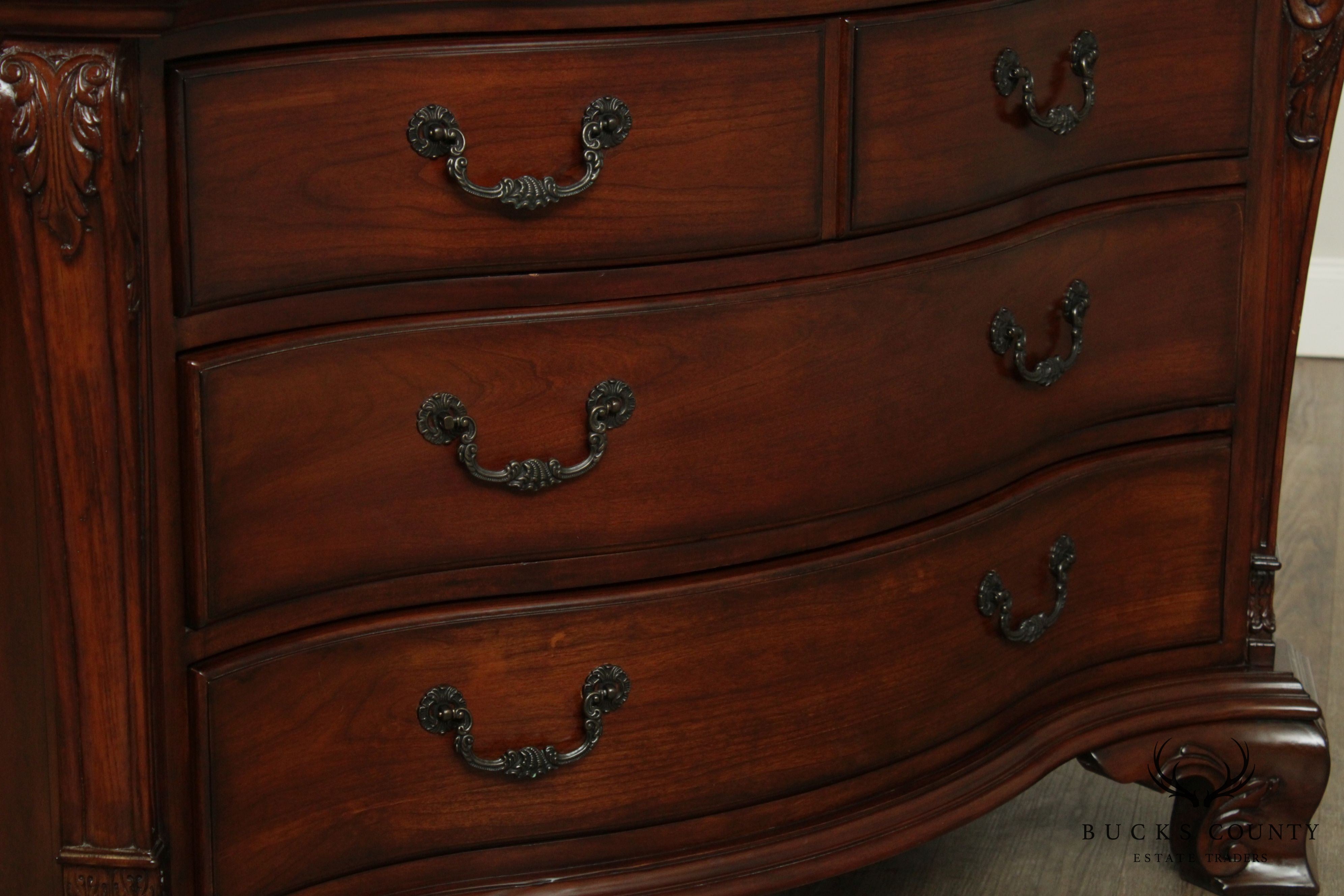 Georgian Style Cherry Serpentine Chest of Drawers