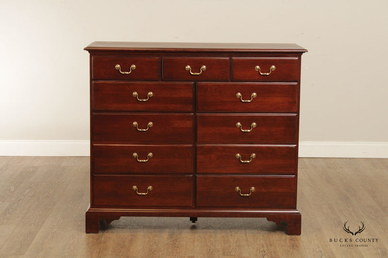 Durham Furniture Chippendale Style Cherry Double Chest of Drawers