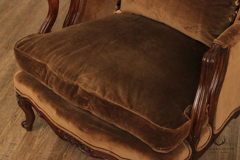 Henredon French Louis XV Style Custom Upholstered Armchair