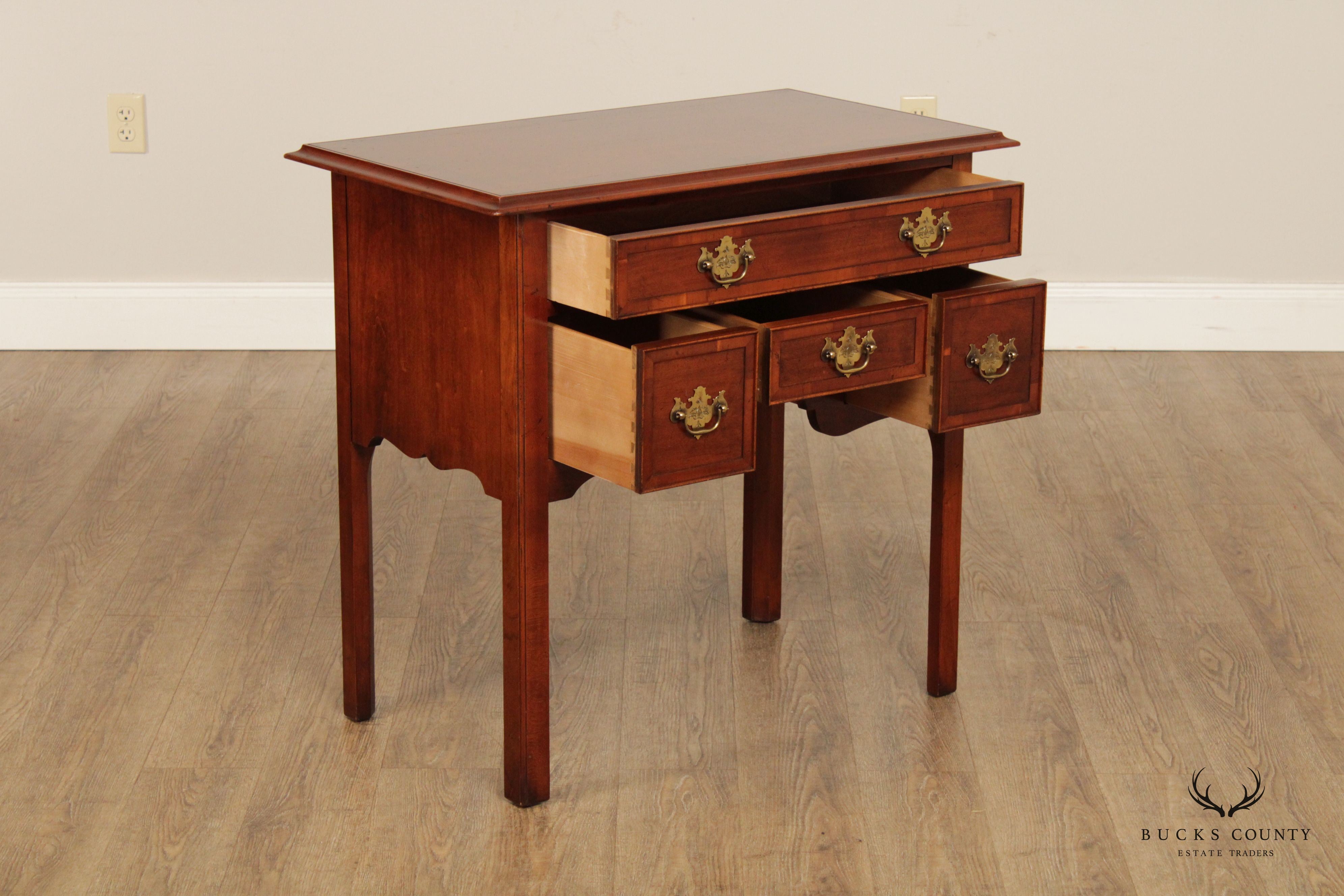 Hekman Furniture Georgian Style Banded Mahogany Lowboy