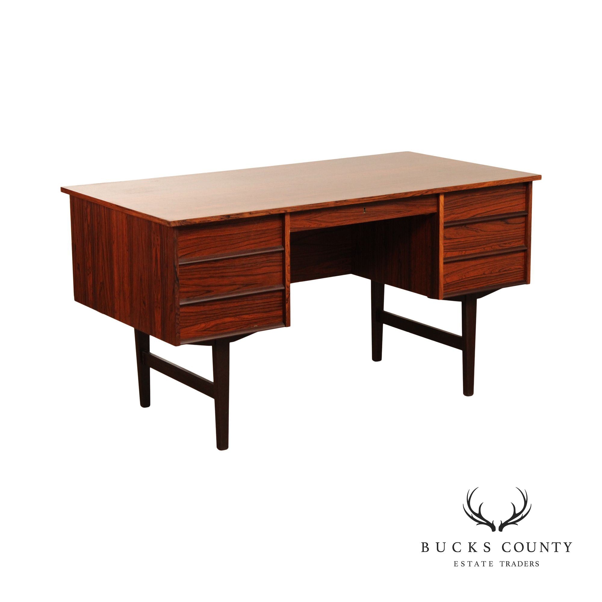 Danish Modern Rosewood Executive Writing Desk