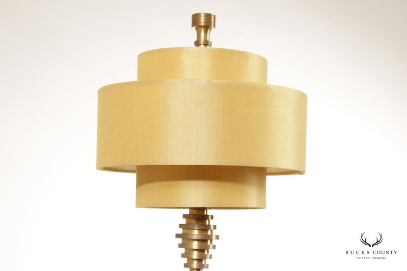 Chelsea House Modern Style Brass And Onyx Table Lamp