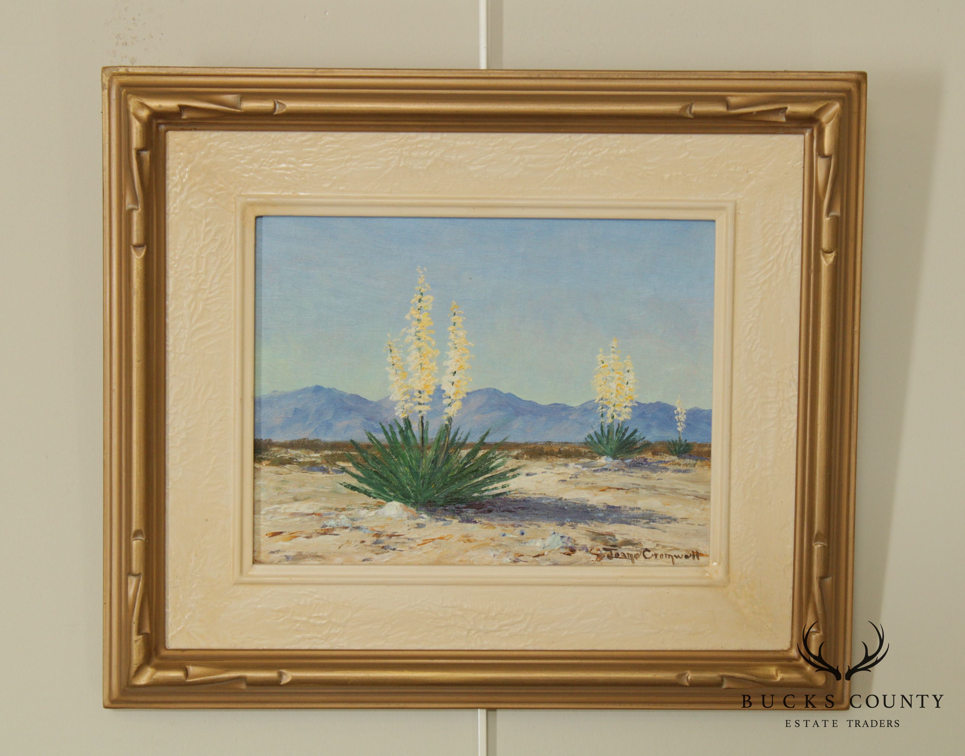 Joane Cromwell "The Lord's Candles" Desert Landscape Original Impressionist Framed Oil Painting