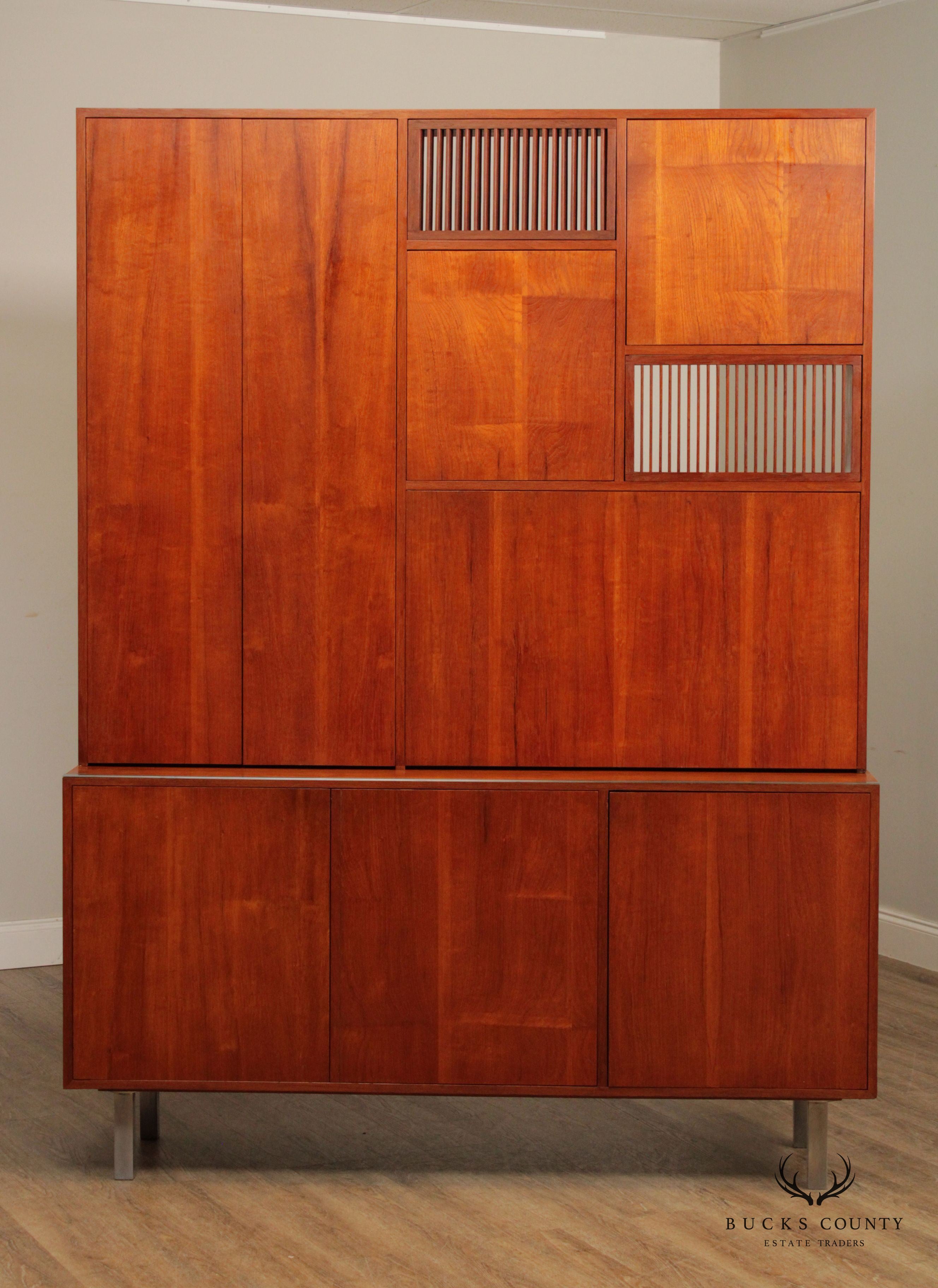 Mid Century Danish Modern Teak Bookcase Wall Unit