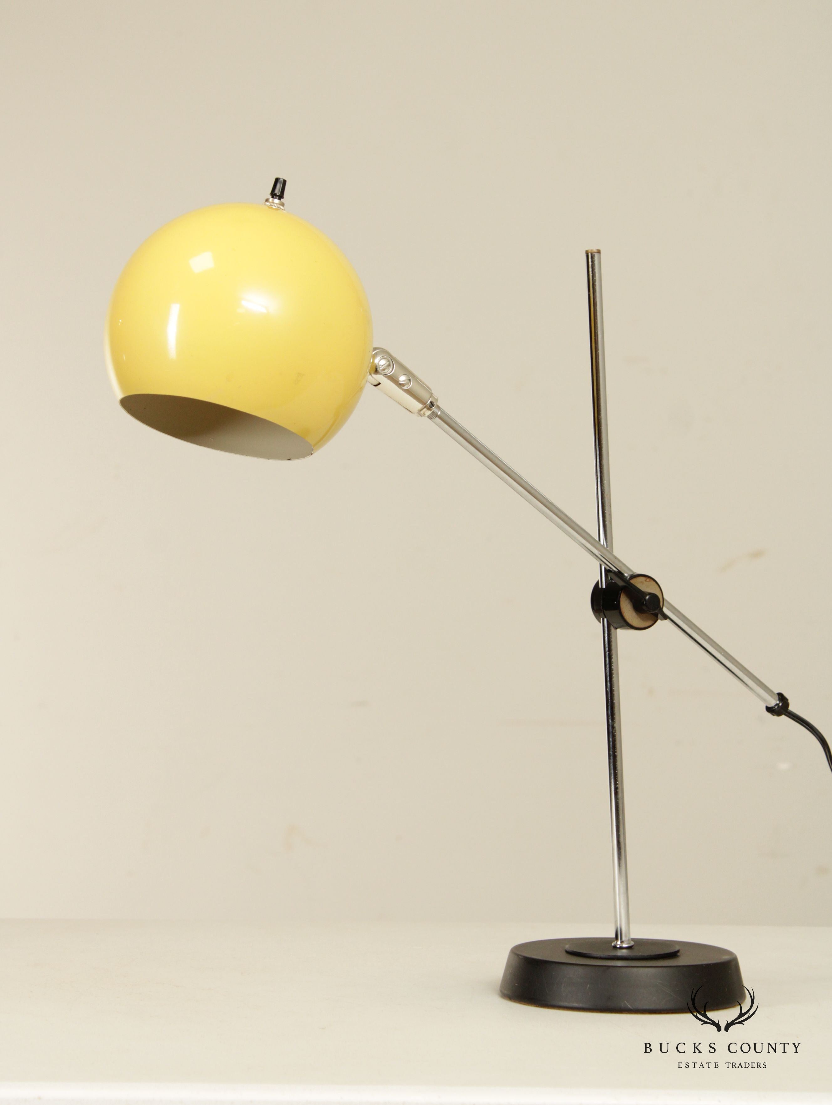 Robert Sonneman Mid Century Modern Adjustable Eyeball Table Lamp