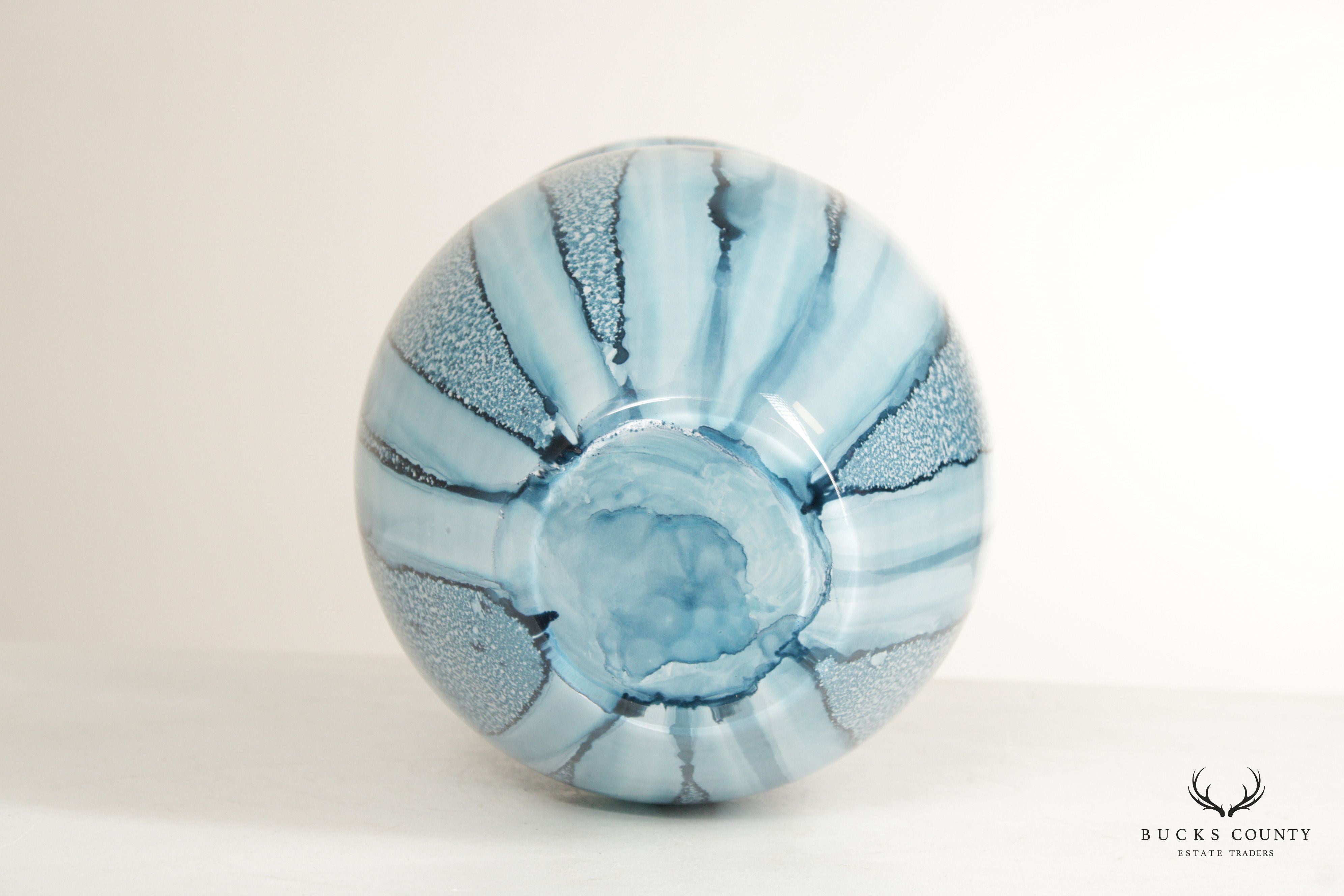 Contemporary Double Gourd Blown Glass Vase